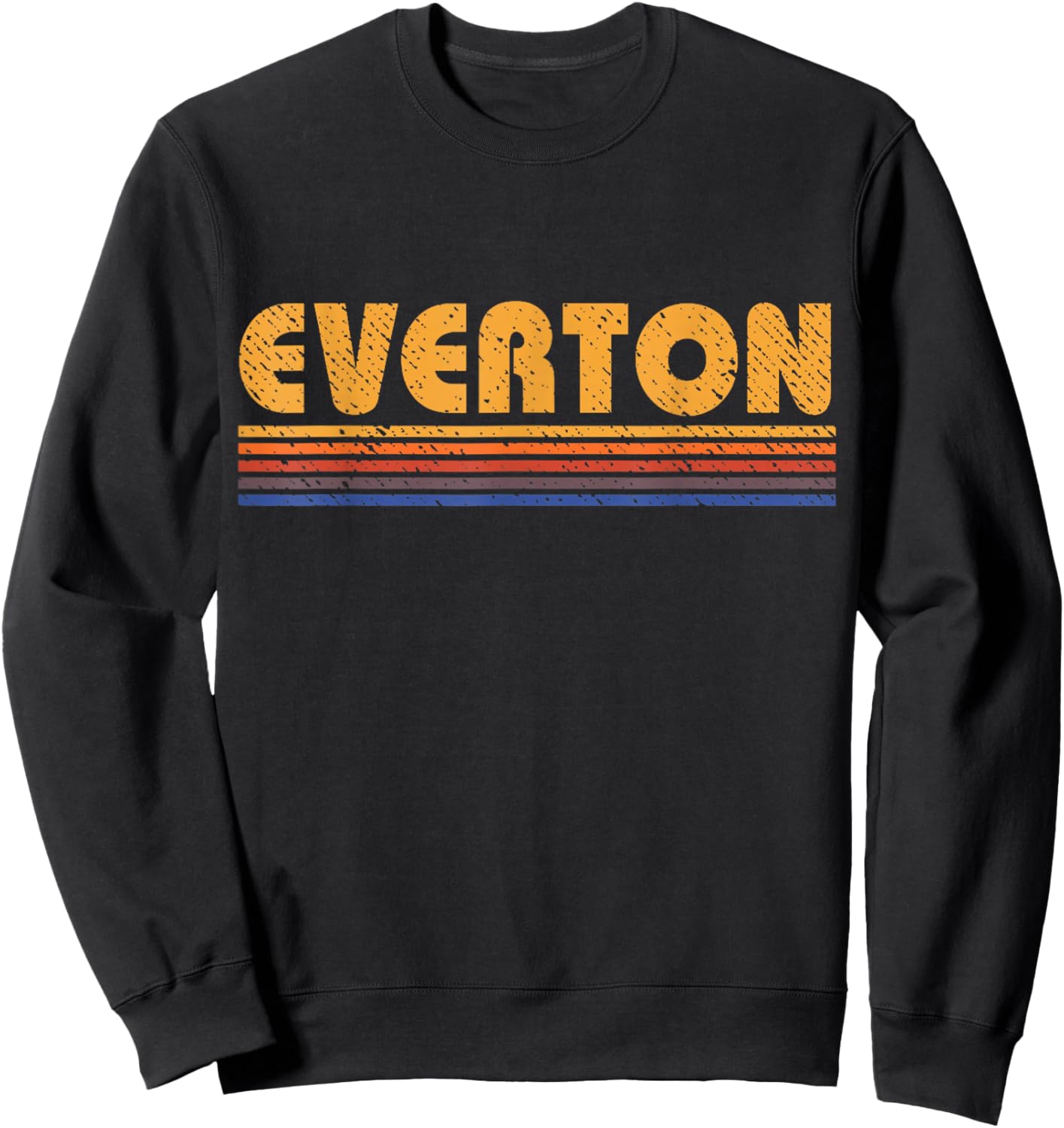 Everton England Vintage 80s Style Everton Athletic Sports Sweatshirt - Sweatshirt | Black
