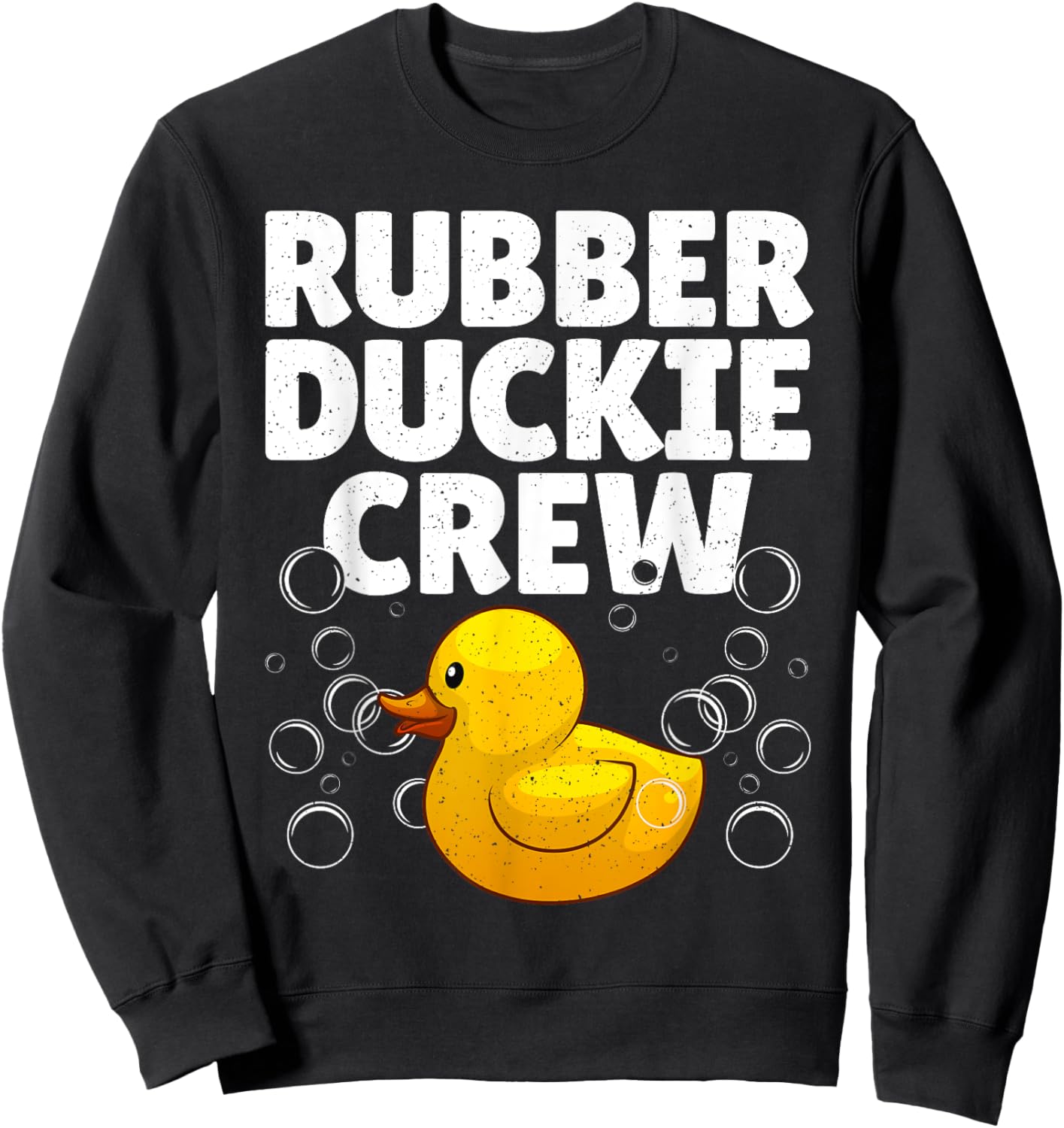 Best Rubber Duck Art Women Kids Rubber Duckie Crew Sweatshirt - Sweatshirt | Black