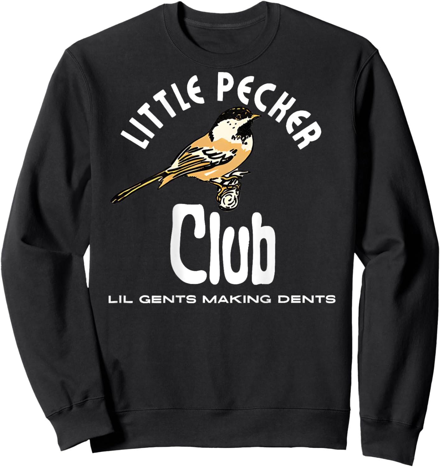 little pecker club Black Humor Club -Adults Small Short Sleeve Loose Fit Polyester 100% Imported Sweatshirt - Sweatshirt | Black