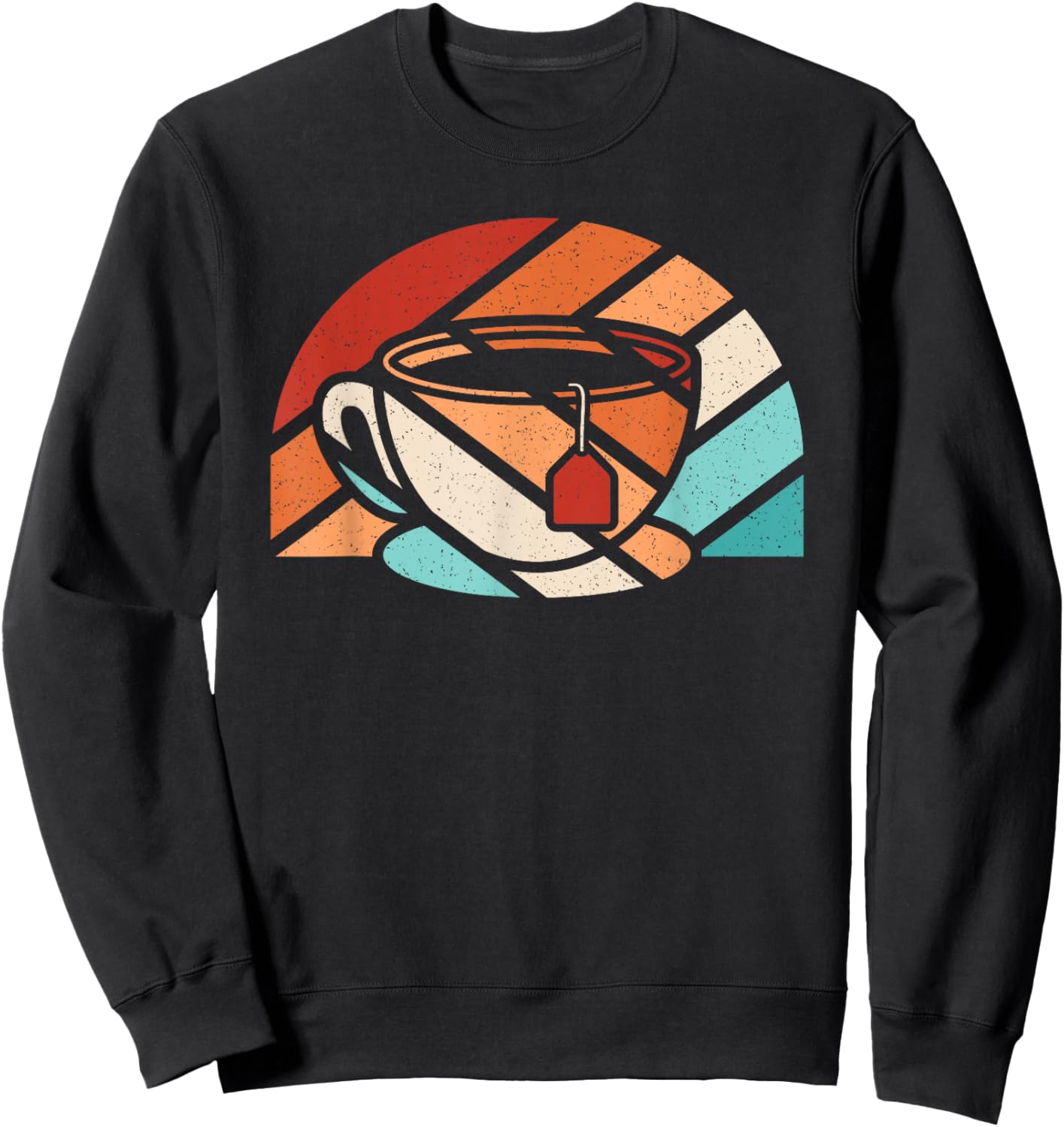 Cup Of Tea Retro Tea Lover Sweatshirt - Sweatshirt | Black