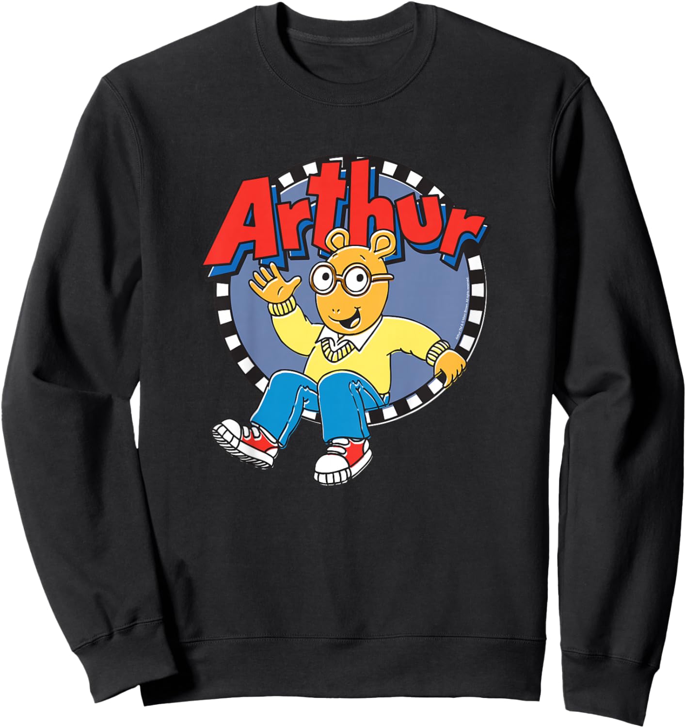 Kids Arthur Round Logo Cartoon Sweatshirt - Sweatshirt | Black