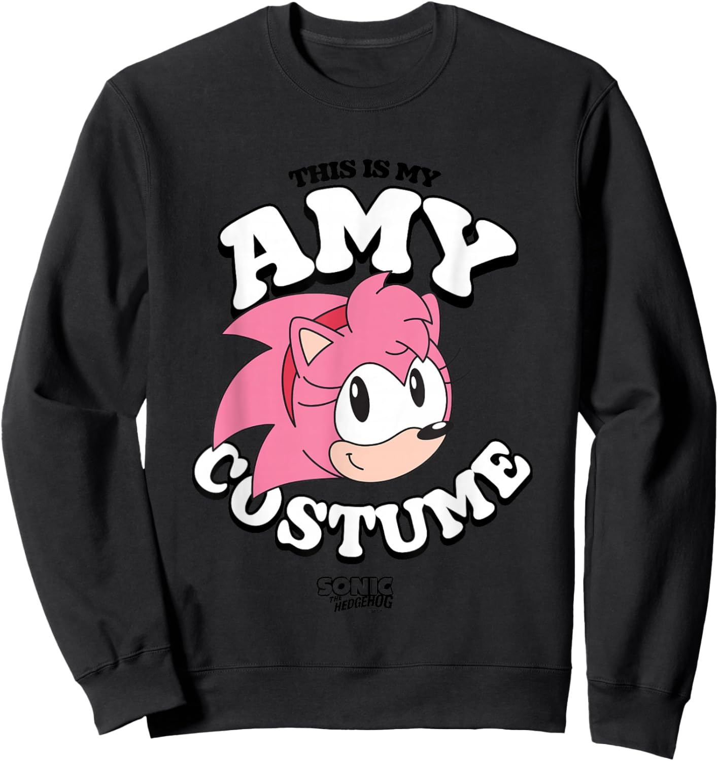 Sonic The Hedgehog Halloween This Is My Amy Retro Costume Sweatshirt - Sweatshirt | Black
