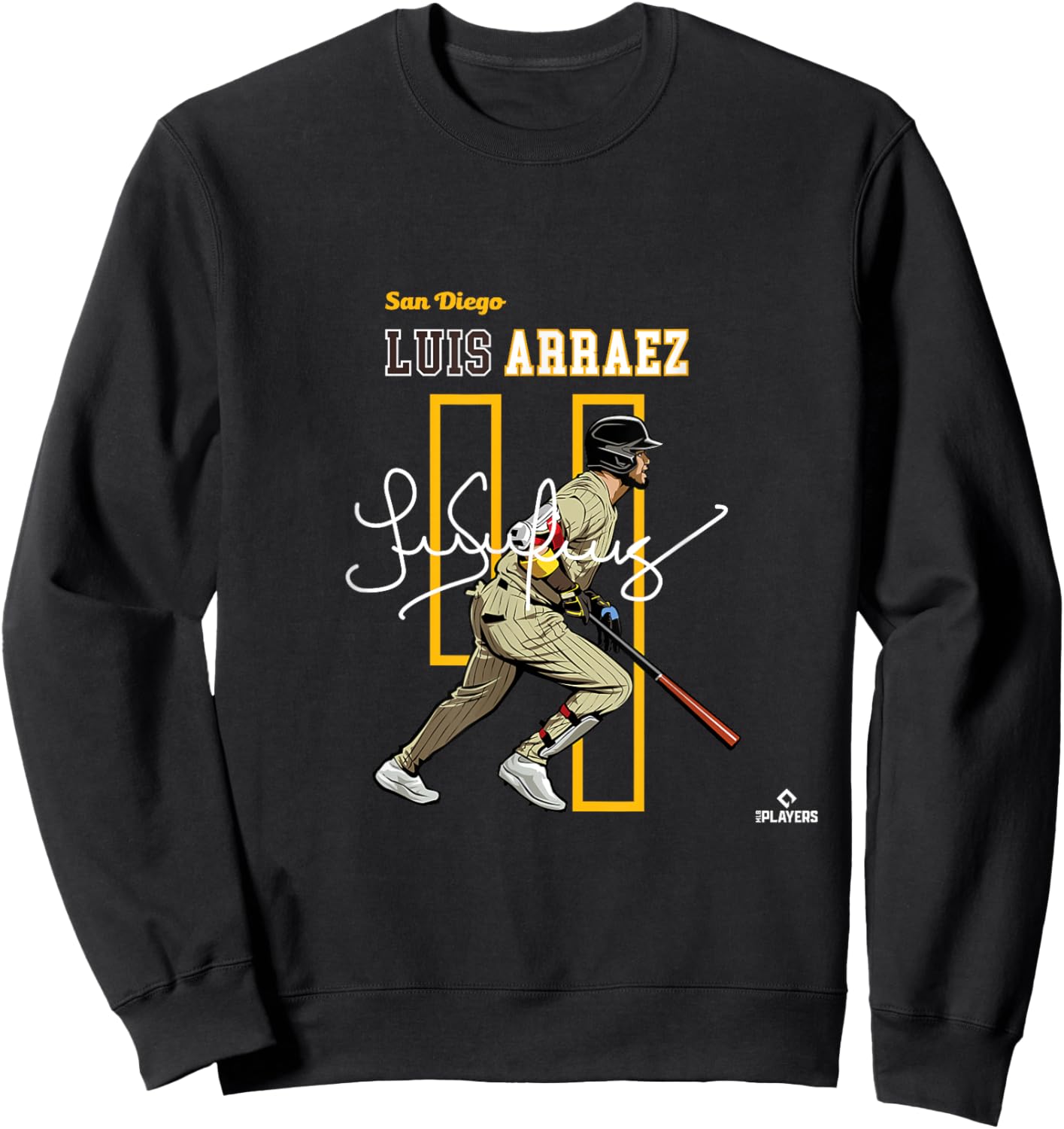 Luis Arraez | San Diego Baseball Players | MLBLAR3005 Sweatshirt - Sweatshirt | Black