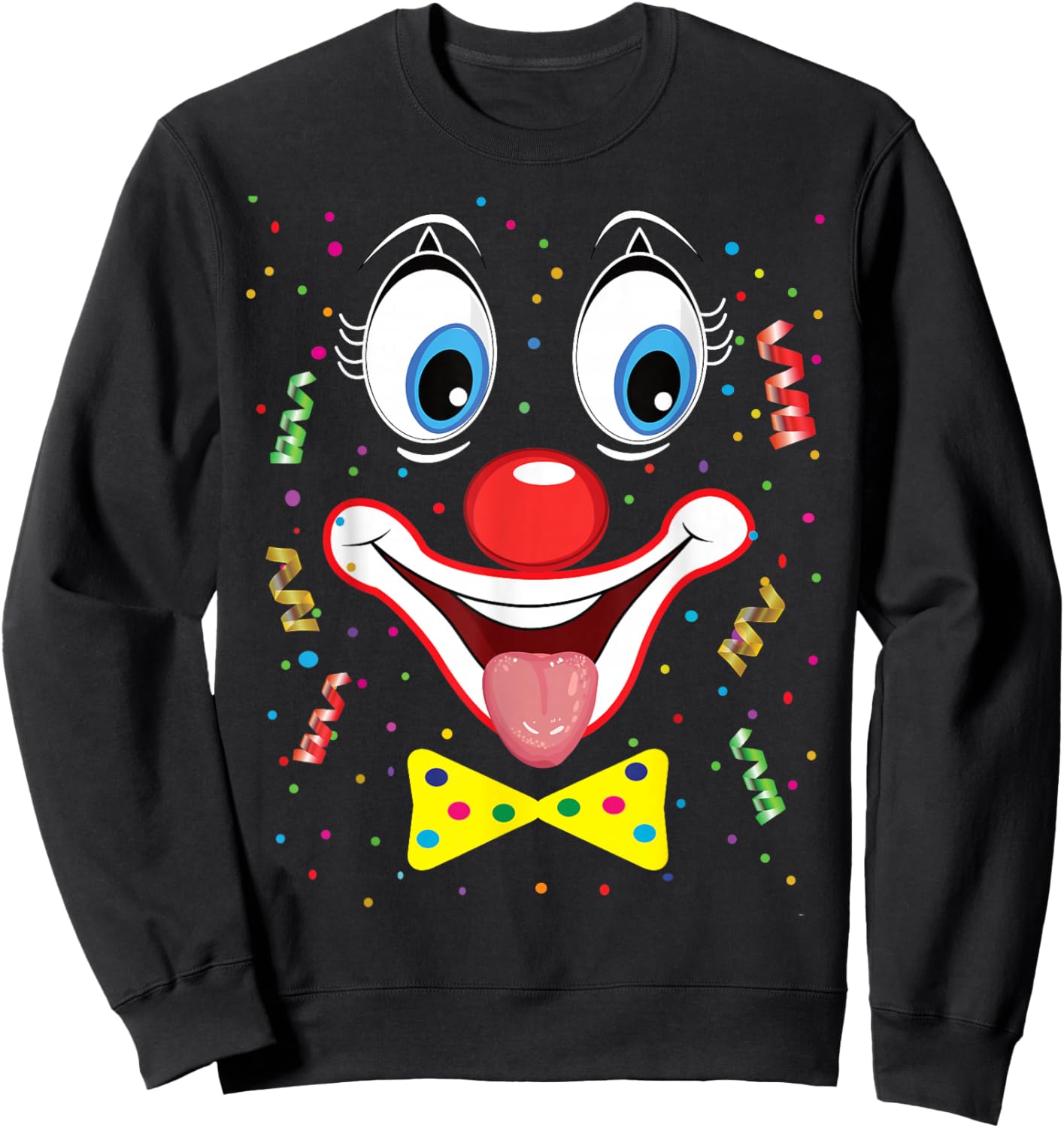 Clown Carnival Costume Carnival Clown Costume Sweatshirt - Sweatshirt | Black
