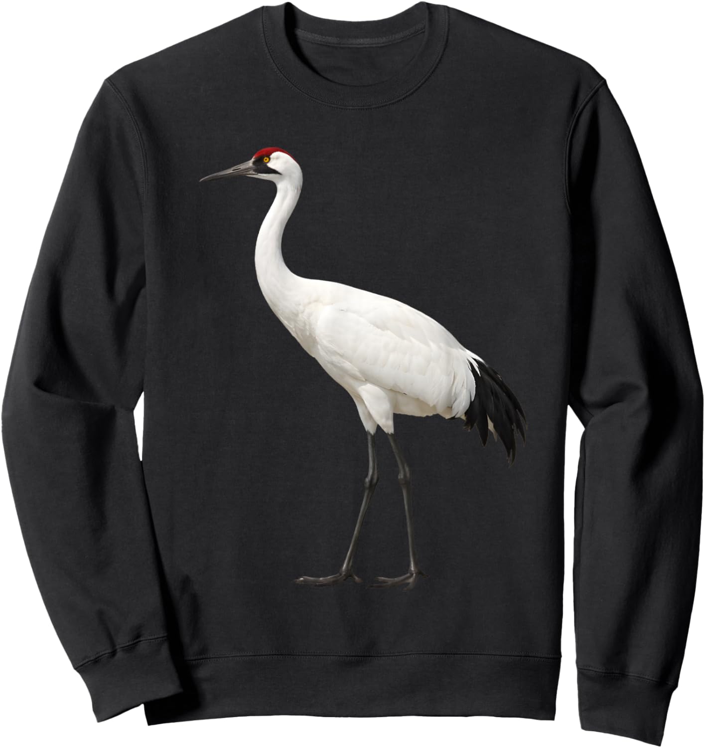 Whooping Crane Bird Sweatshirt - Sweatshirt | Black