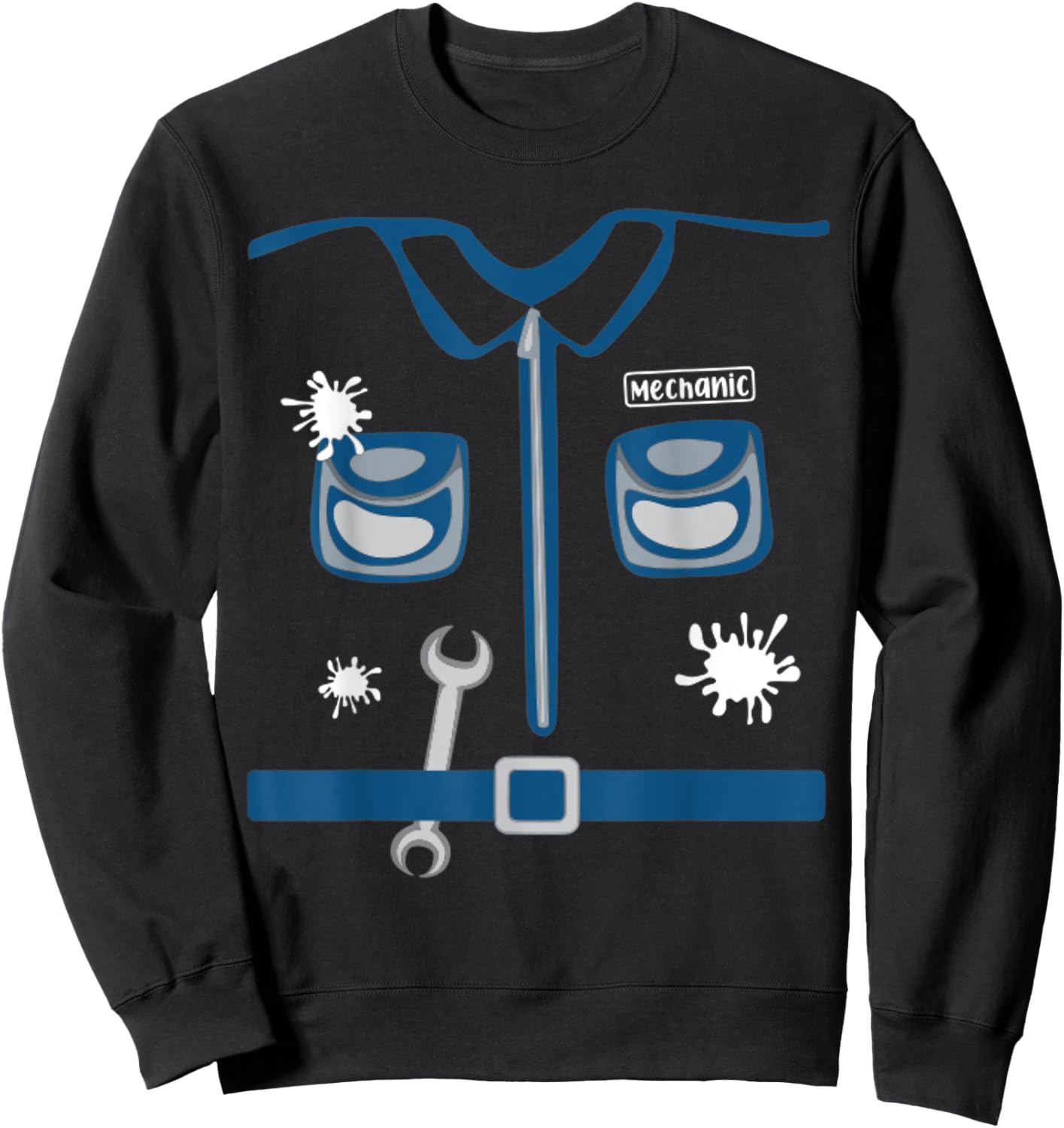 Future Mechanic Costume Halloween Workshop Career Day Kids Sweatshirt - Sweatshirt | Black