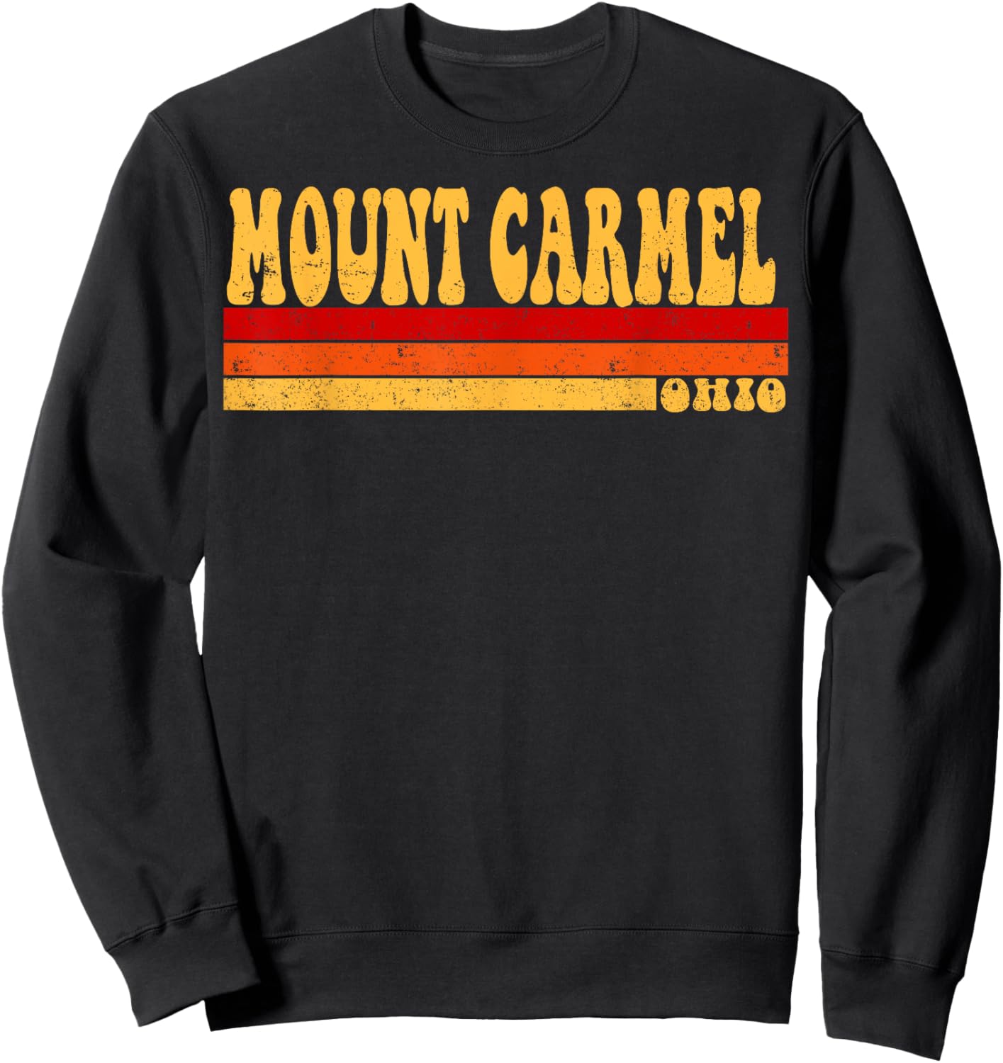 MOUNT CARMEL Ohio City Vintage Roots Retro Design 70s 80s Sweatshirt - Sweatshirt | Black