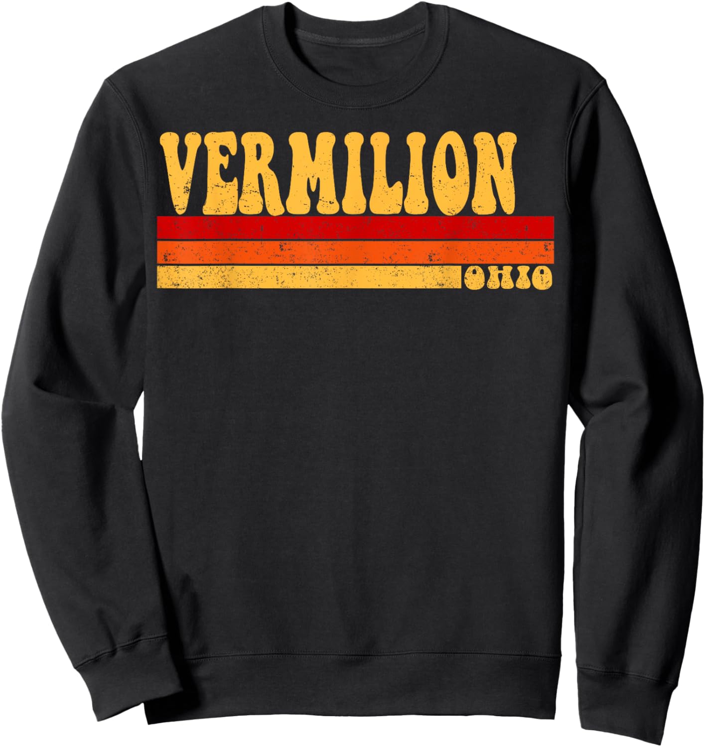 VERMILION Ohio City Vintage Roots Retro Design 70s 80s Sweatshirt - Sweatshirt | Black
