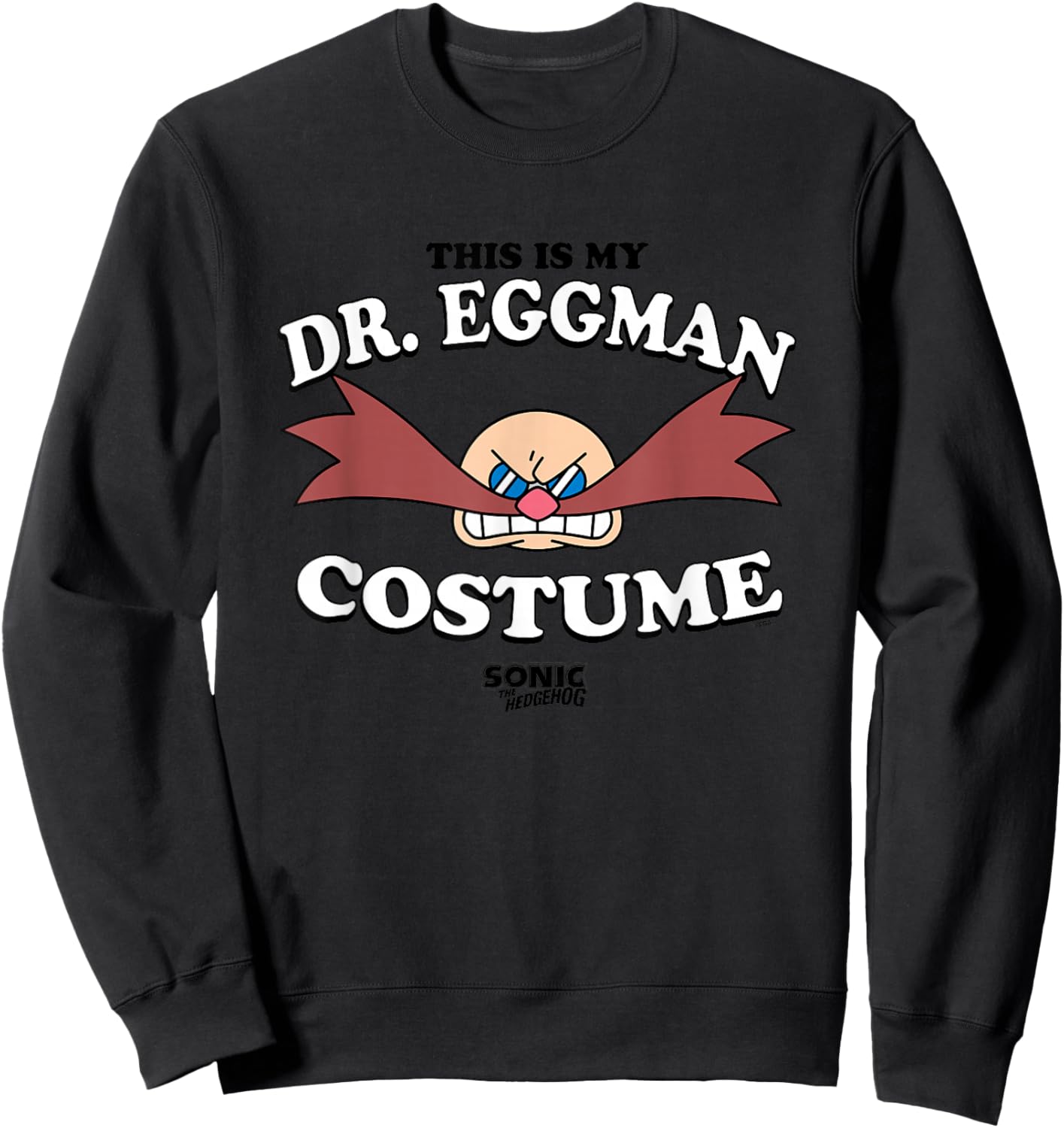 Sonic The Hedgehog Halloween This Is My Eggman Retro Costume Sweatshirt - Sweatshirt | Black