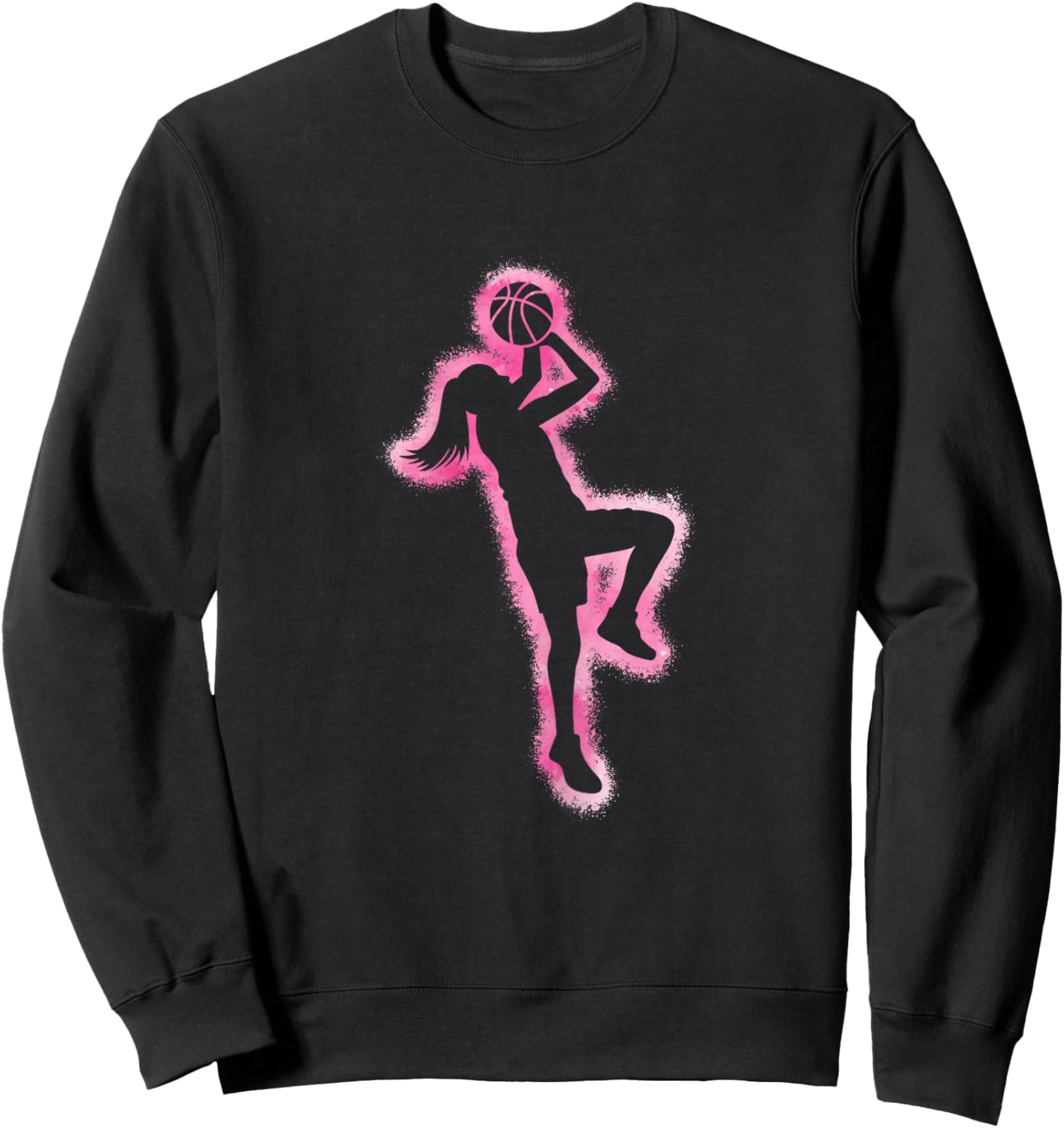 Cute Basketball Girl Basketball Player Women Girls Kids Sweatshirt - Sweatshirt | Black