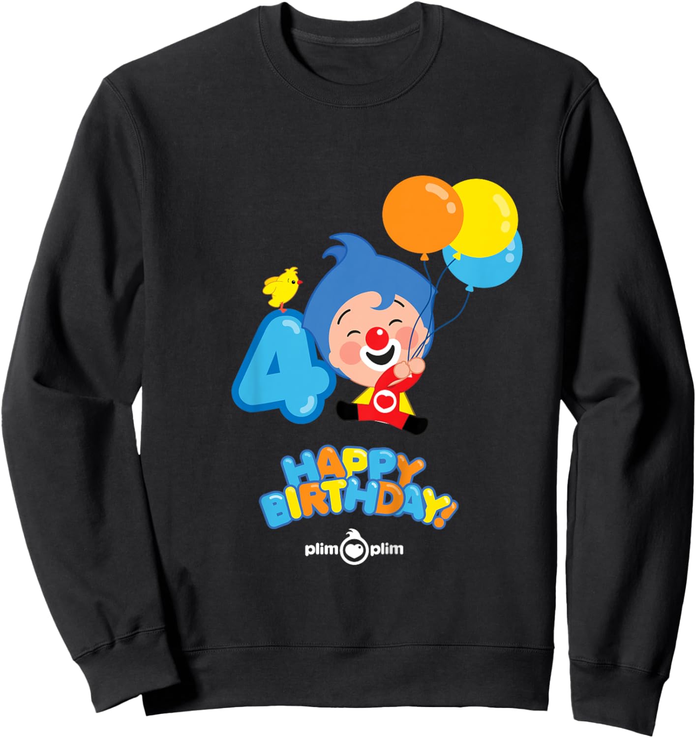 Kids Plim Plim The Kindness Hero - Happy Birthday Sweatshirt - Sweatshirt | Black