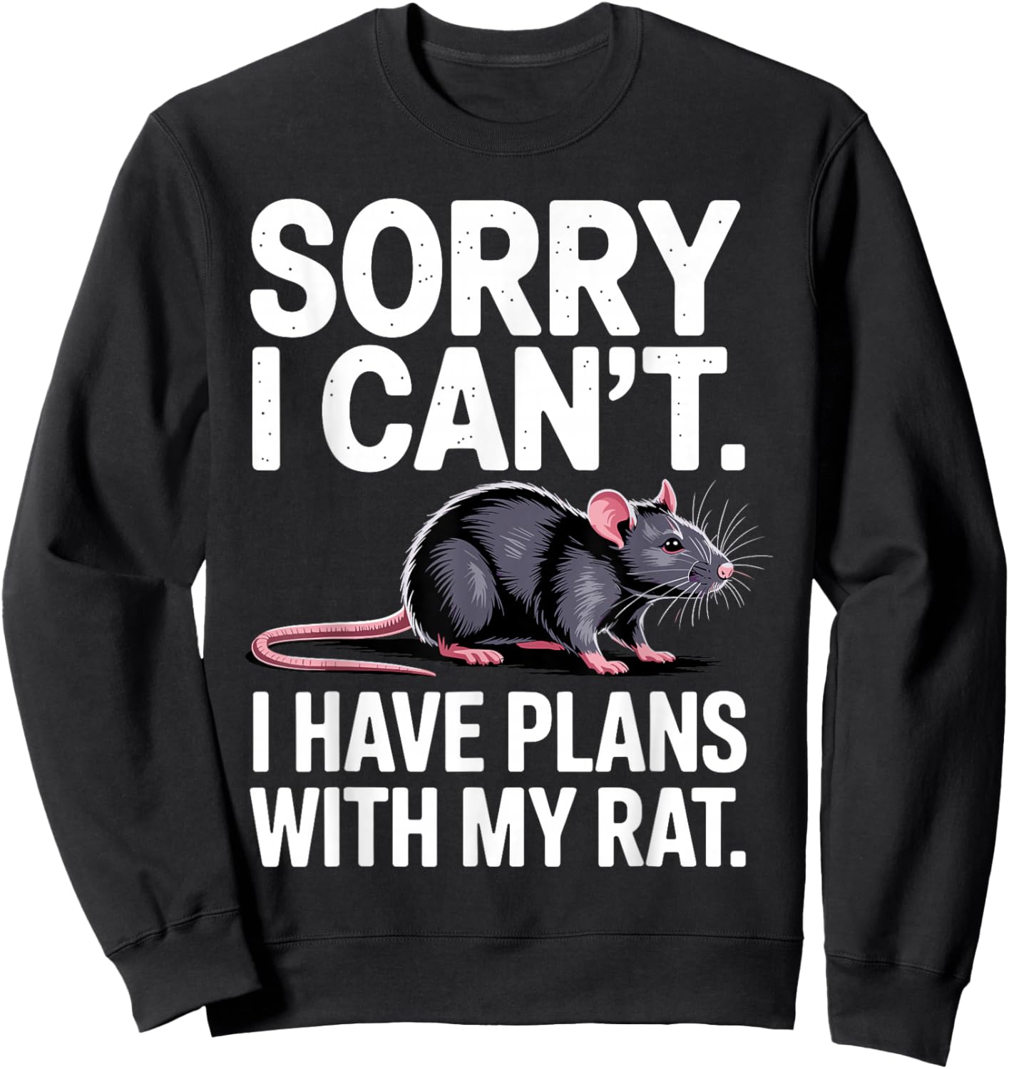 Funny Rat Costume Women Kids Rodent Rat Lover Sweatshirt - Sweatshirt | Black