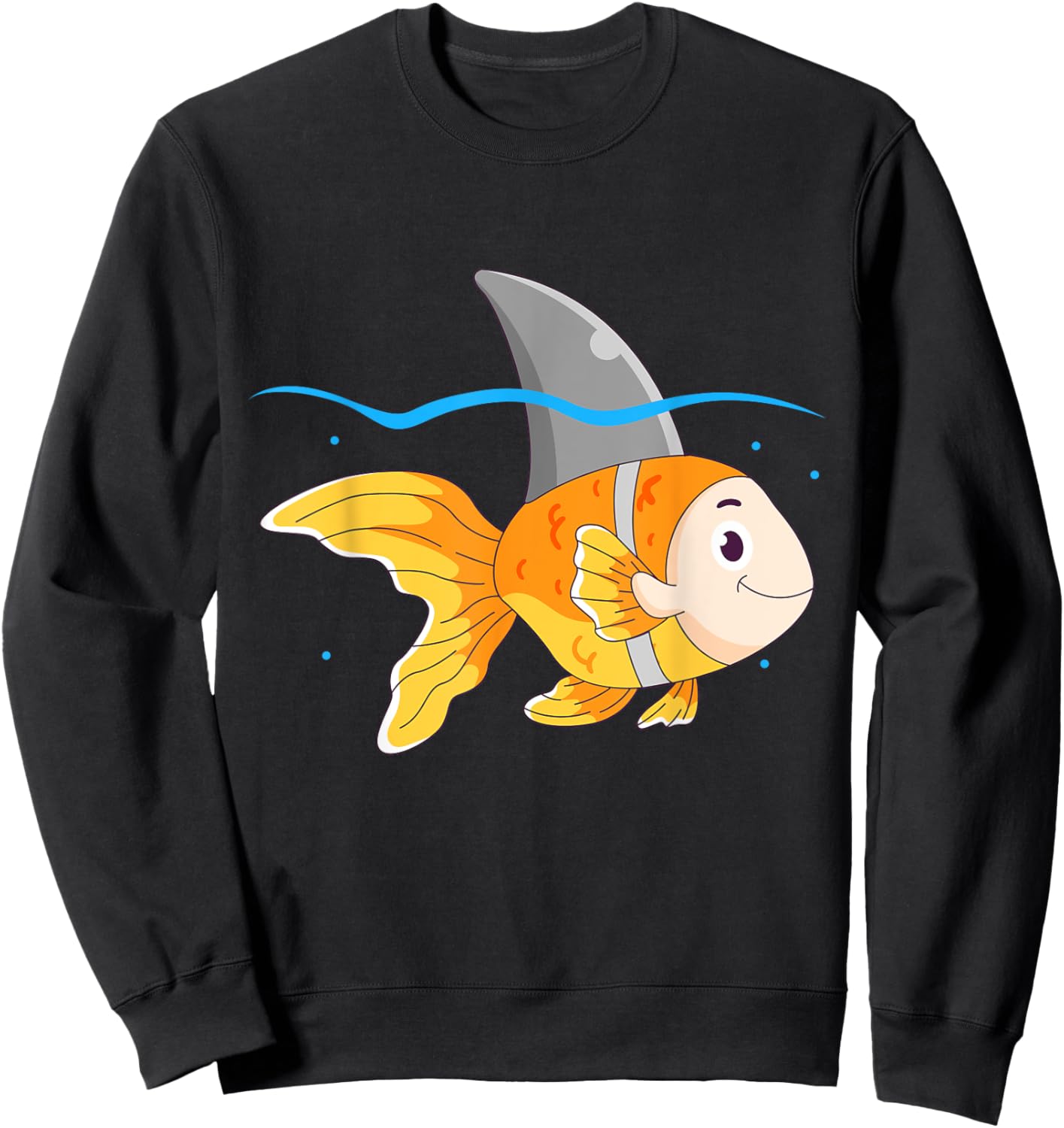 Goldfish With A Shark Fin Funny Goldfish Lover Sweatshirt - Sweatshirt | Black