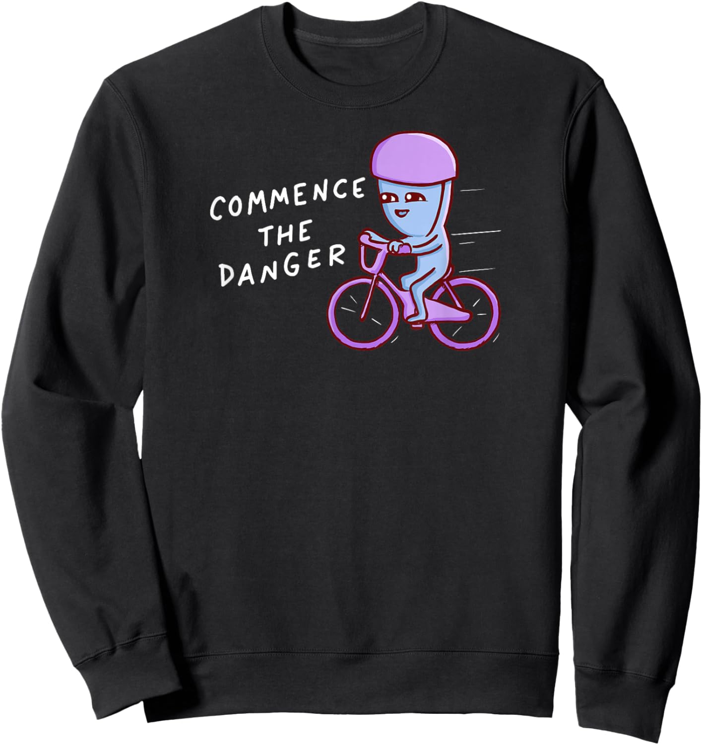 Threadless Nathan W. Pyle Commence The Danger Graphic Sweatshirt - Sweatshirt | Black