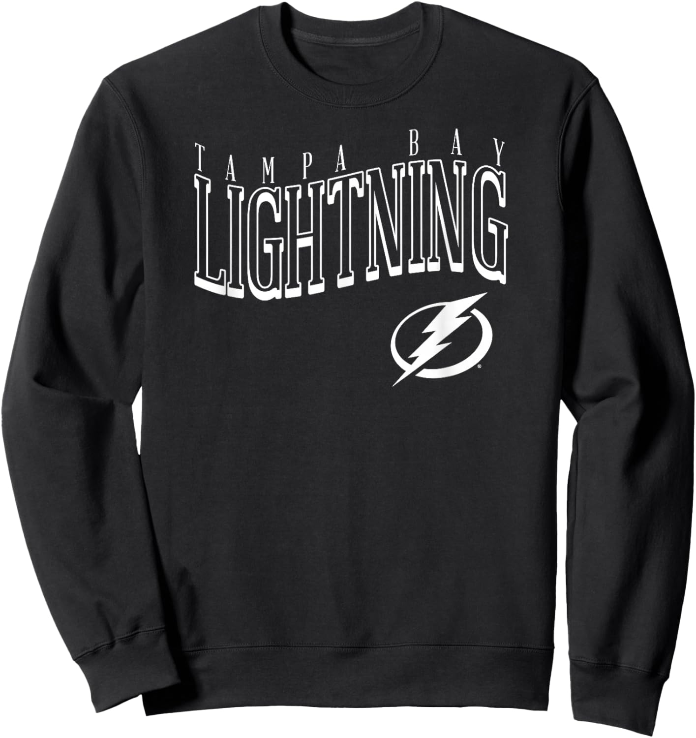 Tampa Bay Lightning Wave Blue NHL Officially Licensed Sweatshirt - Sweatshirt | Black