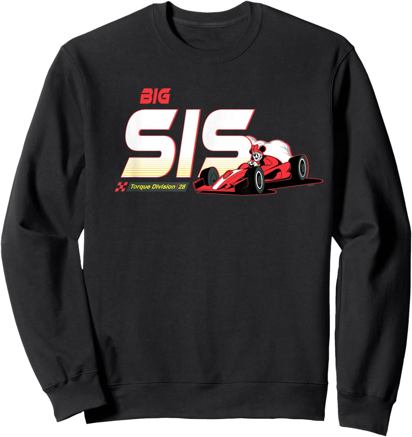Disney Racing Big Sis Family Trip Race Car Vacation Matching Sweatshirt - Sweatshirt | Black