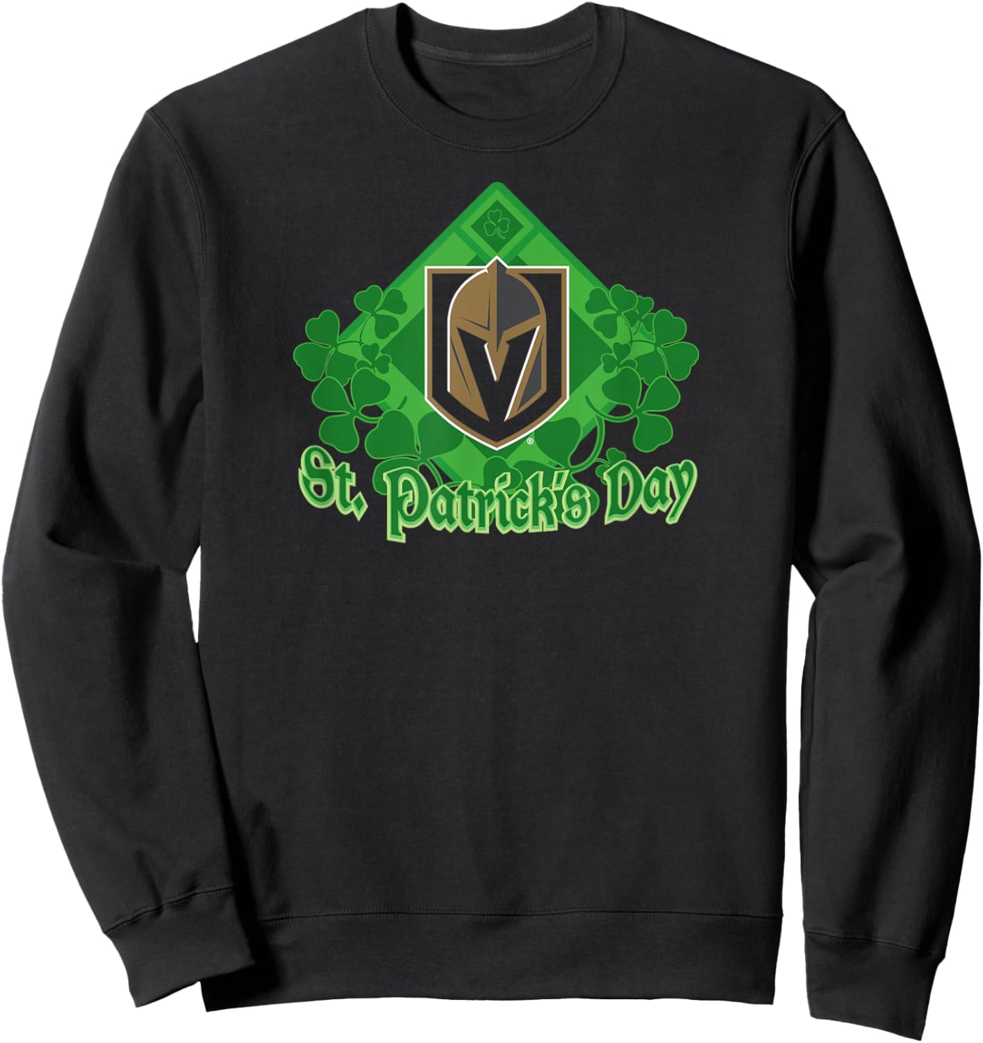 Vegas Golden Knights St. Patrick's Day Black NHL Licensed Sweatshirt - Sweatshirt | Black