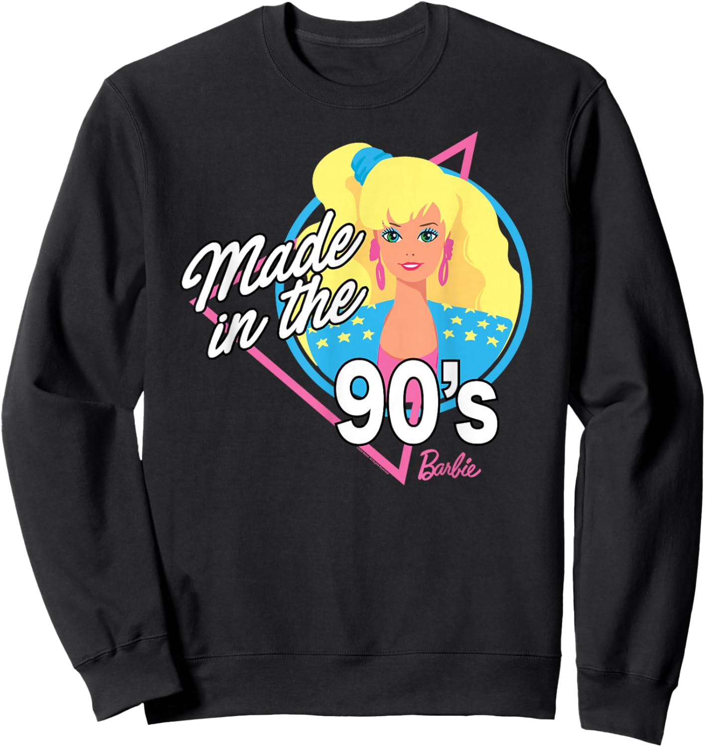 Barbie Damen und Kinder Schwarz Cartoon S Klein EU Crew-Ausschnitt Abgerundete Manschette Sweatshirt - Sweatshirt | Black
