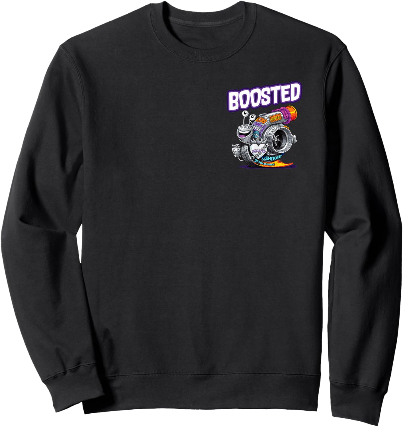 Turbocharger Snail Turbo Race Car Boost Mechanic Tuning Sweatshirt - Sweatshirt | Black