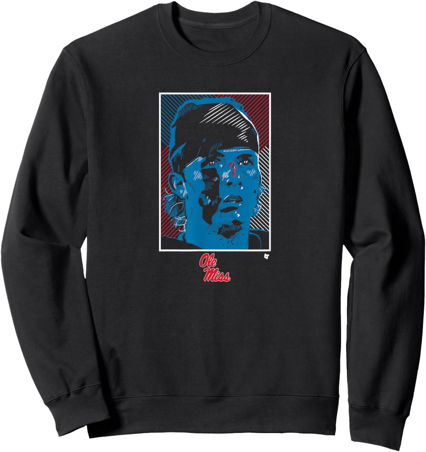 Ole Miss Football: Jaxson Dart Swag Head Sweatshirt - Sweatshirt | Black