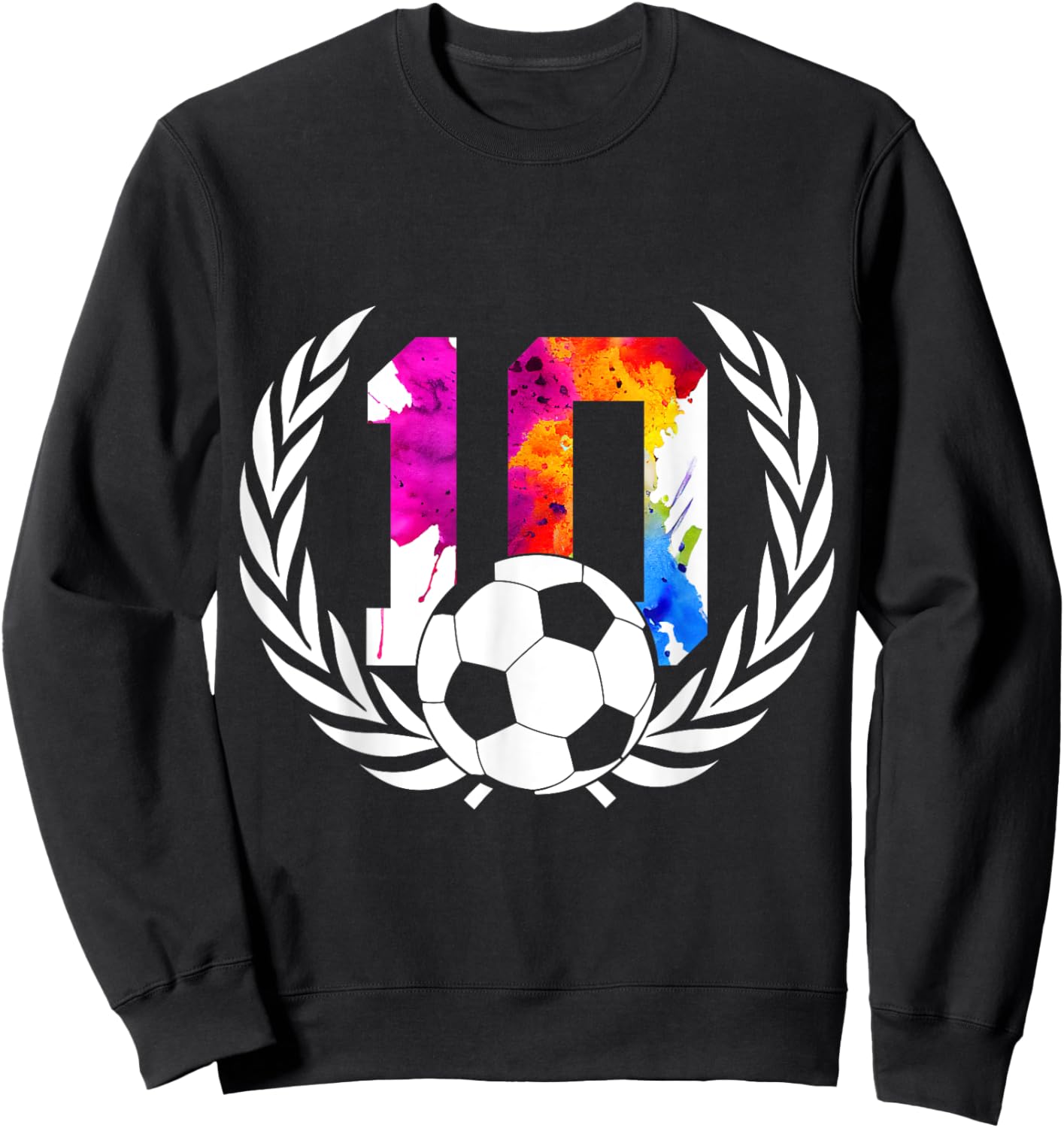 NUMMER 10 JAHRE FUßBALL 10. GEBURTSTAG Sweatshirt - Sweatshirt | Black