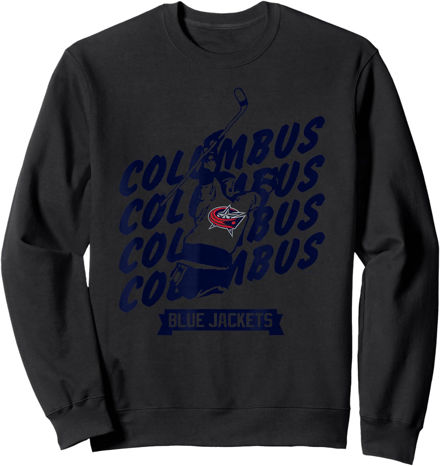 Columbus Blue Jackets Graffiti White Officially Licensed Sweatshirt - Sweatshirt | Black