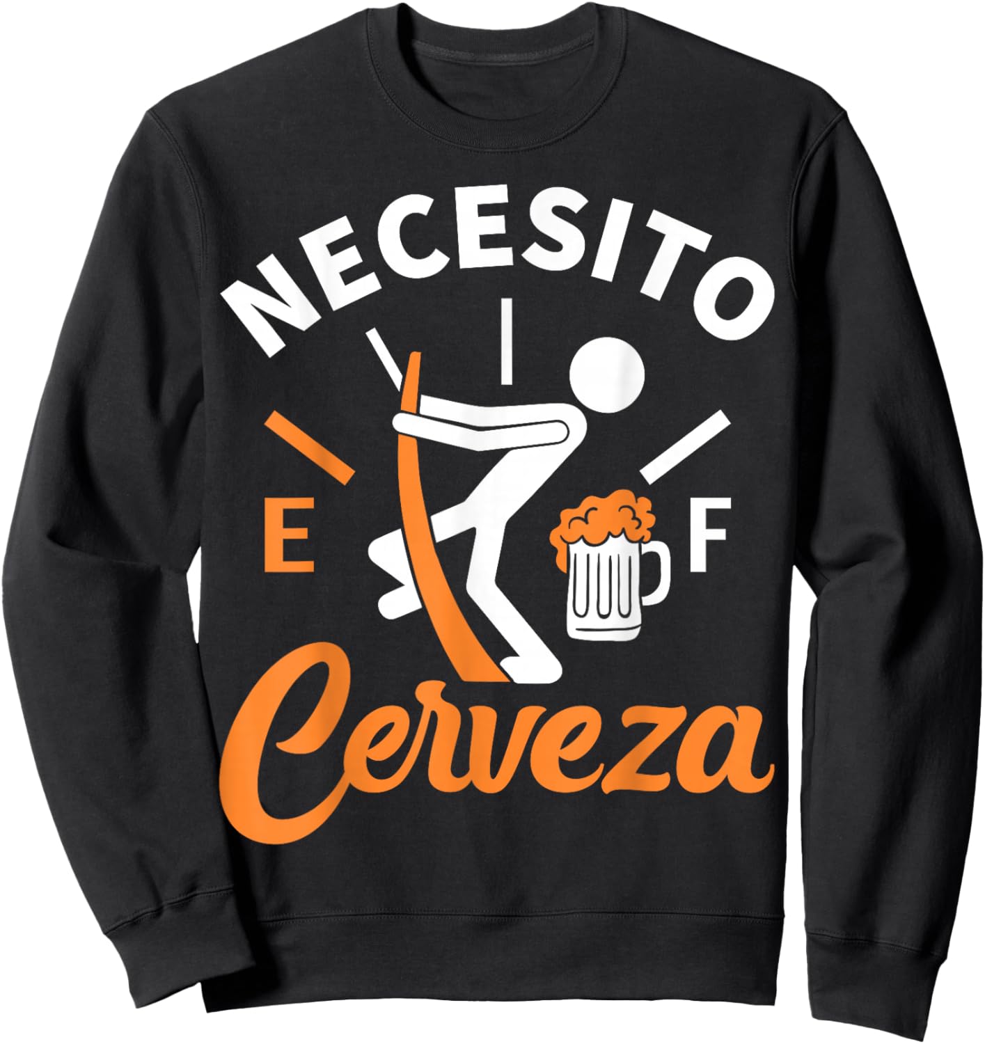 Necesito Cerveza - I Need Beer Funny Beer Lover Sweatshirt - Sweatshirt | Black