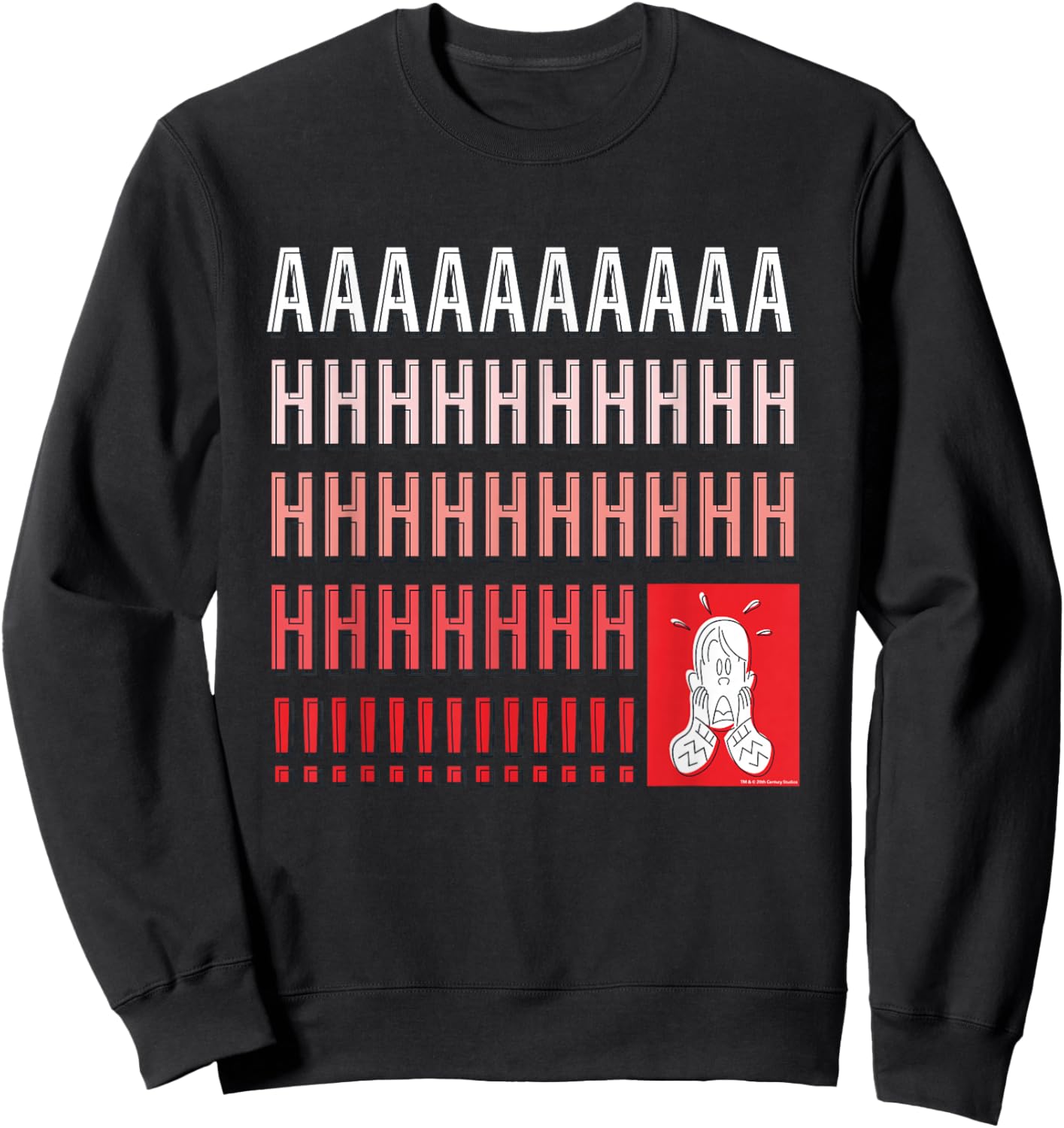 Home Alone Kevin McCallister “AAAAAHHHHHH!!!!!” Scream Funny Sweatshirt - Sweatshirt | Black