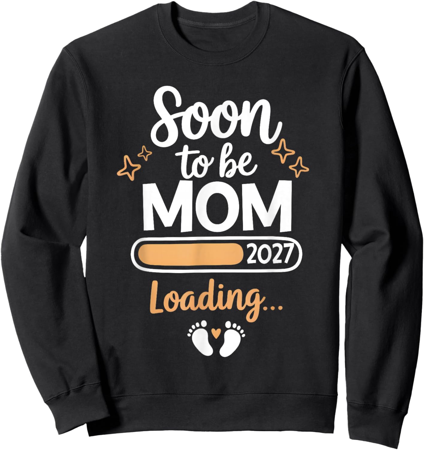 Soon to be Mom Loading 2027 Promoted to Mom 2027 Family Sweatshirt - Sweatshirt | Black