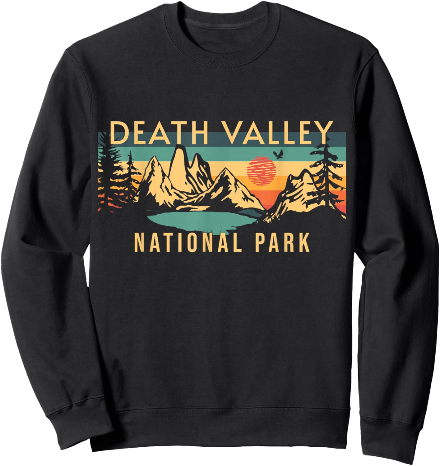 Death Valley National Park California USA Outdoor - -Adults/Kids - Black - Short Sleeve - Cotton - - Medium - Small Sweatshirt - Sweatshirt | Black
