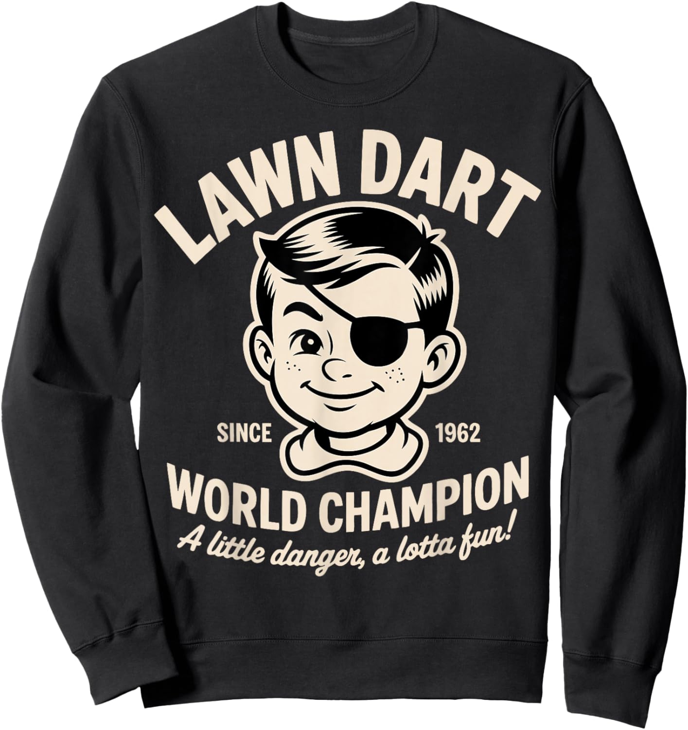 Lawn Dart Champion Nostalgic Sweatshirt - Sweatshirt | Black