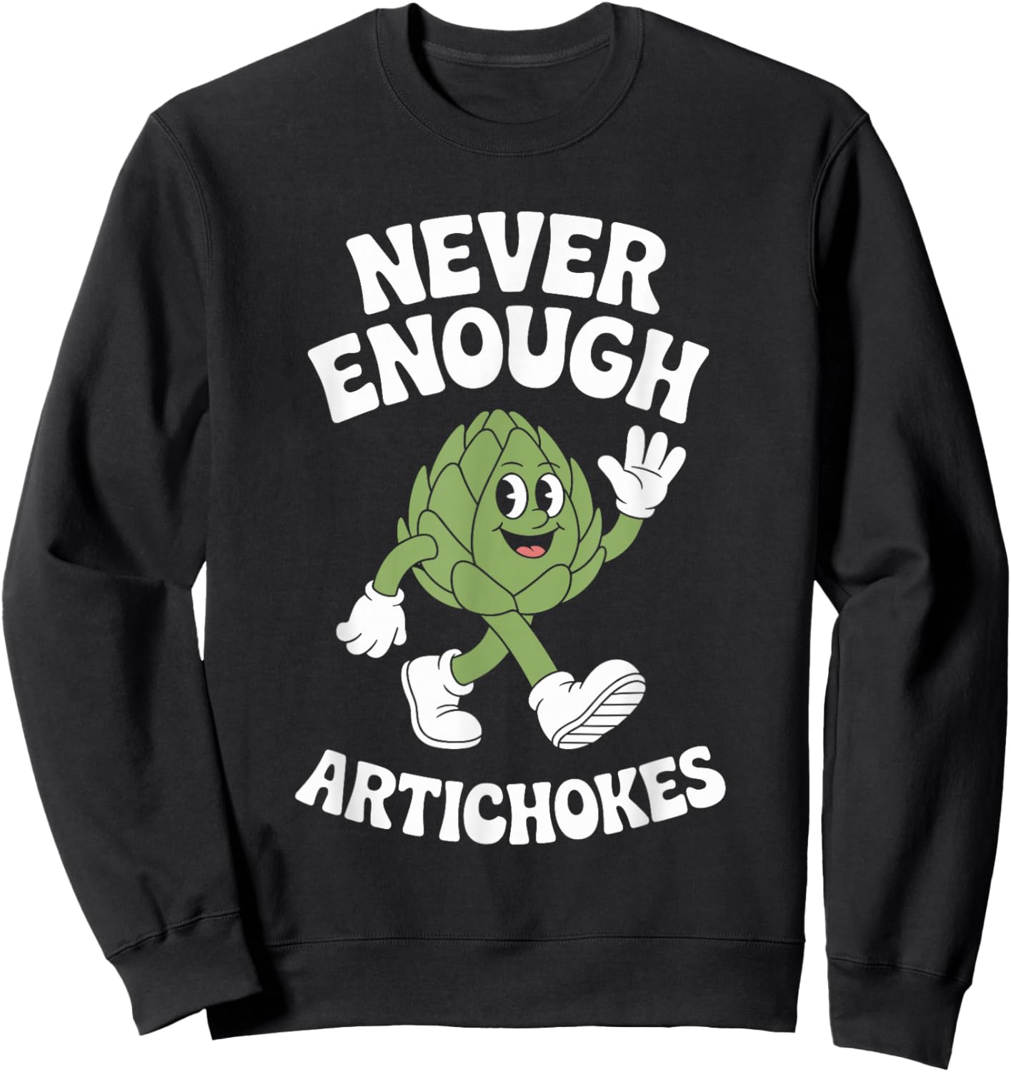 Funny Artichoke or Artichokes Retro Sweatshirt - Sweatshirt | Black