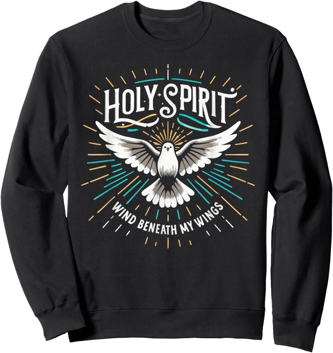 Holy Spirit I Love Jesus Christ Catholic Christian Faith Sweatshirt - Sweatshirt | Black