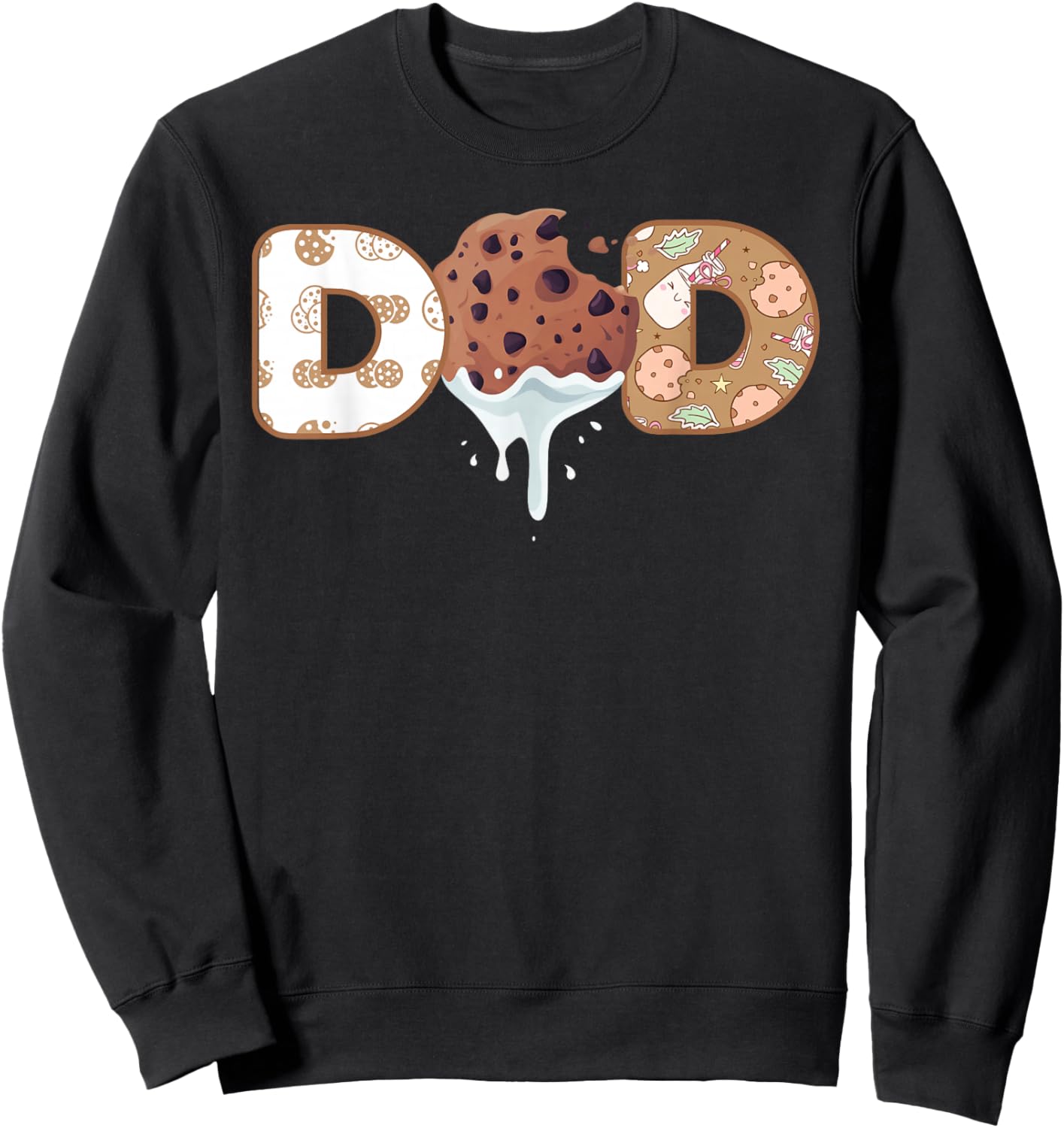 Cookies Dad 1st Birthday Milk Party Family Matching Sweatshirt - Sweatshirt | Black