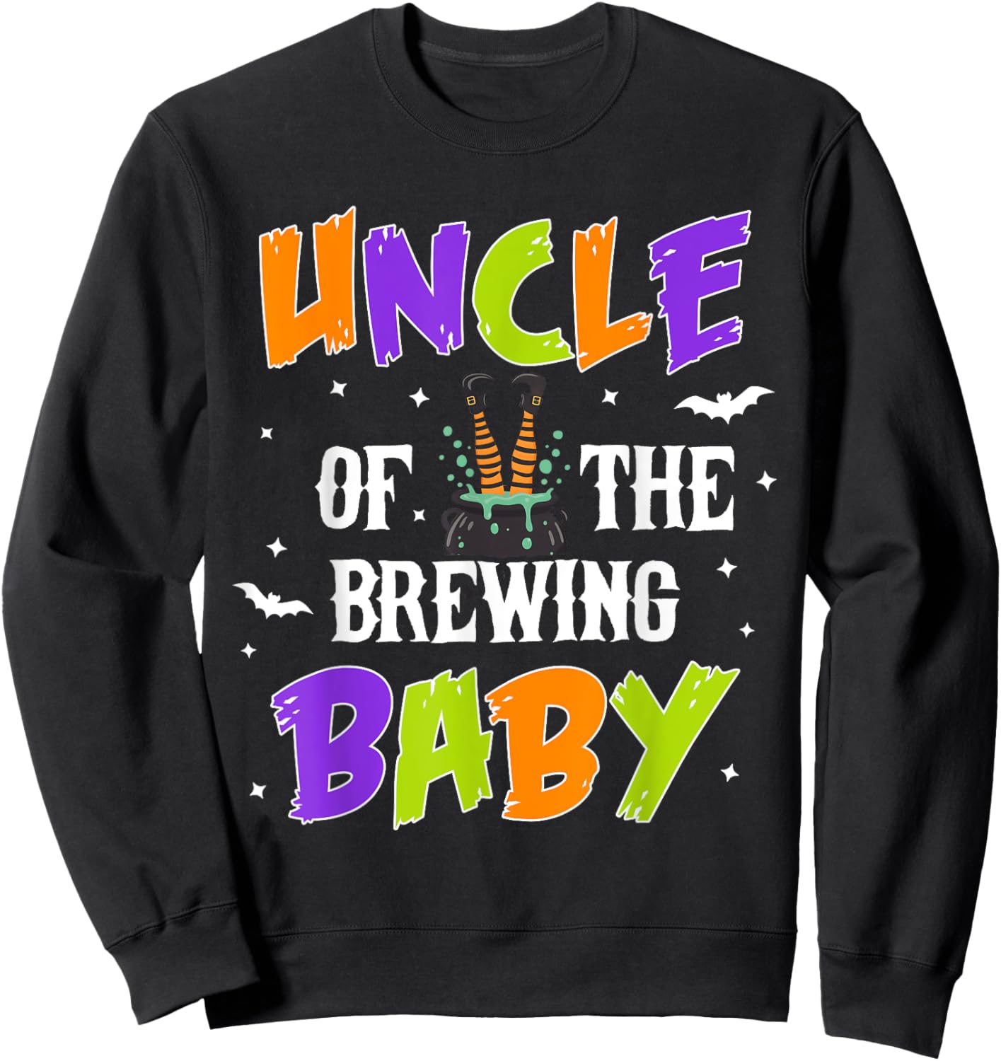 Uncle of the Brewing Baby Halloween Theme Baby Shower Sweatshirt - Sweatshirt | Black