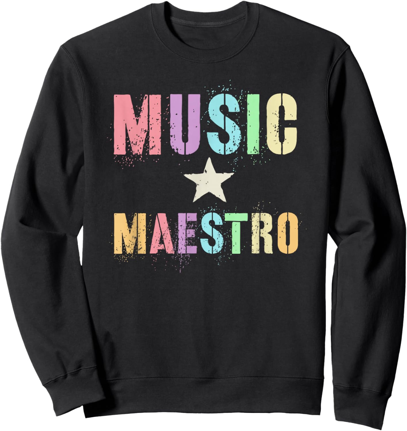 Vintage MUSIC MAESTRO Composer Teacher Musical Instrument Sweatshirt - Sweatshirt | Black