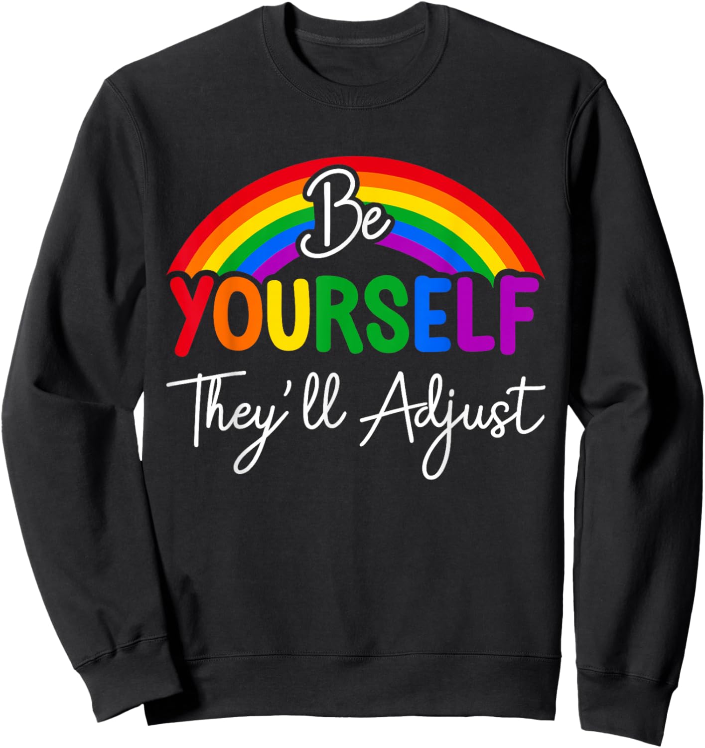 Funny Skeleton Hand LGBTQ Pride Rock Gift Women Girls Sweatshirt - Sweatshirt | Black