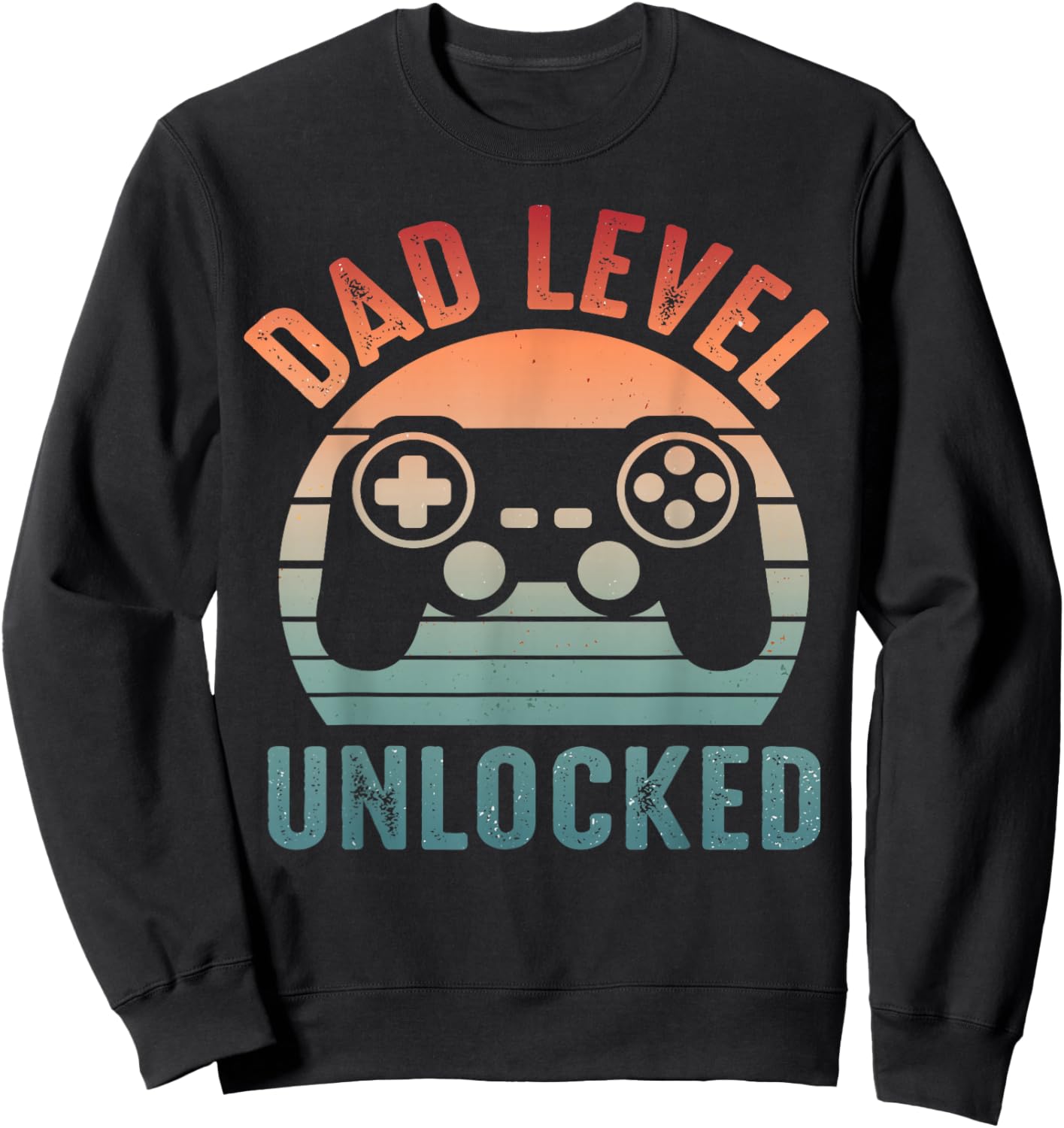 New Dad Est 2026 Gaming Dad Level Unlocked First Time Father Sweatshirt - Sweatshirt | Black