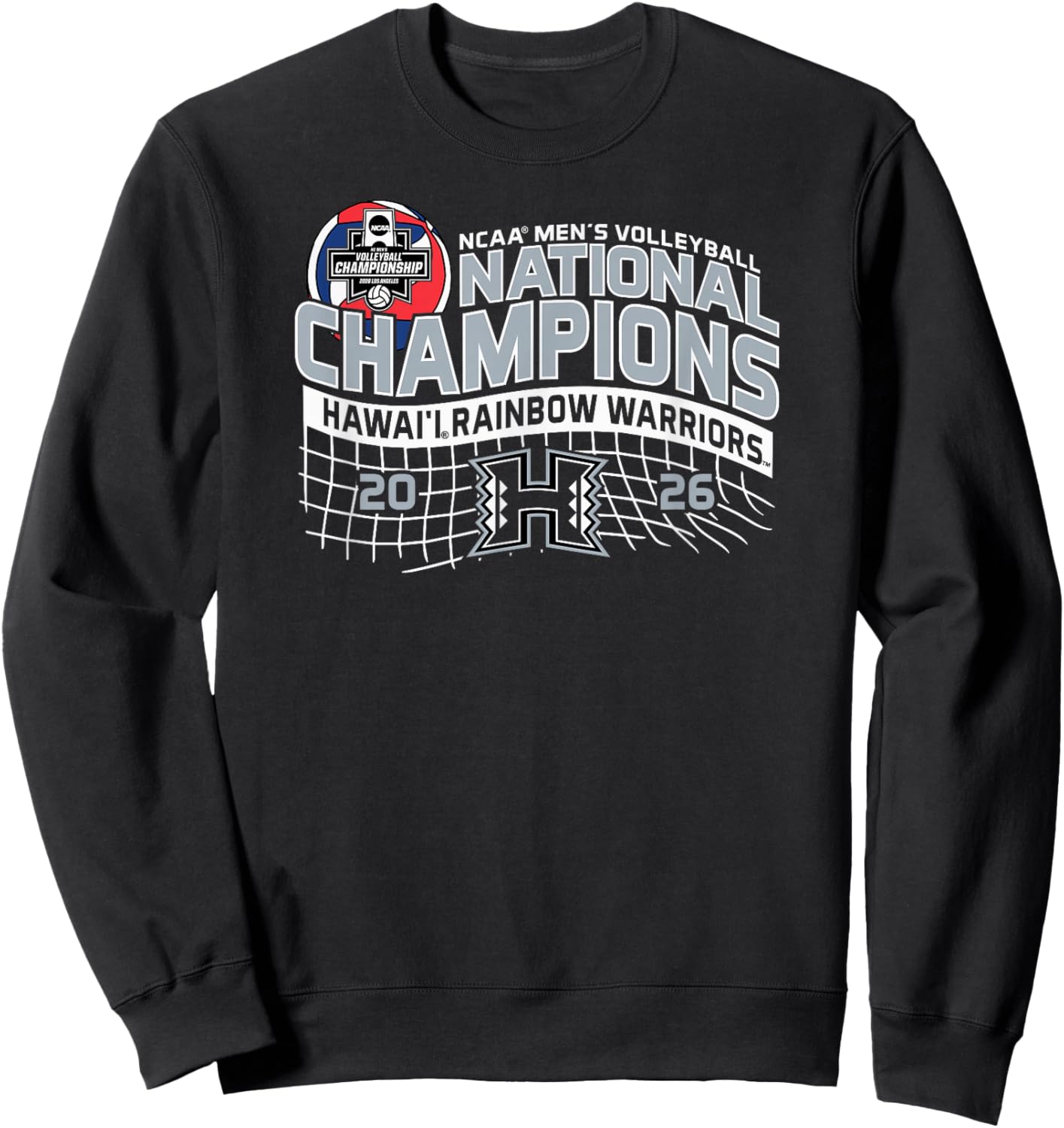 Hawaii Rainbow Warriors National Champs 2026 Volleyball Sweatshirt - Sweatshirt | Black