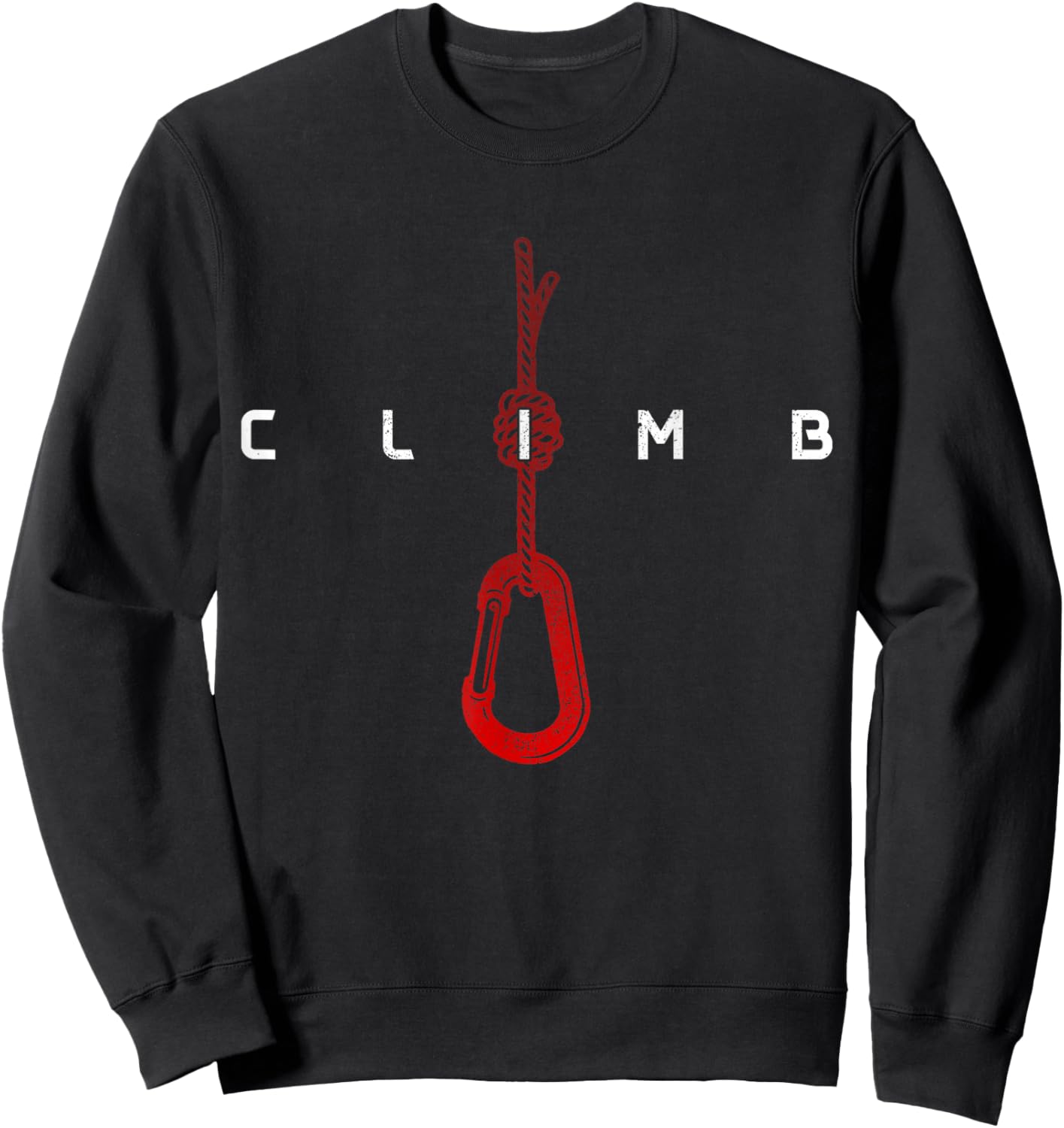 Climbing Rock Climber Bouldering Climb Sweatshirt - Sweatshirt | Black