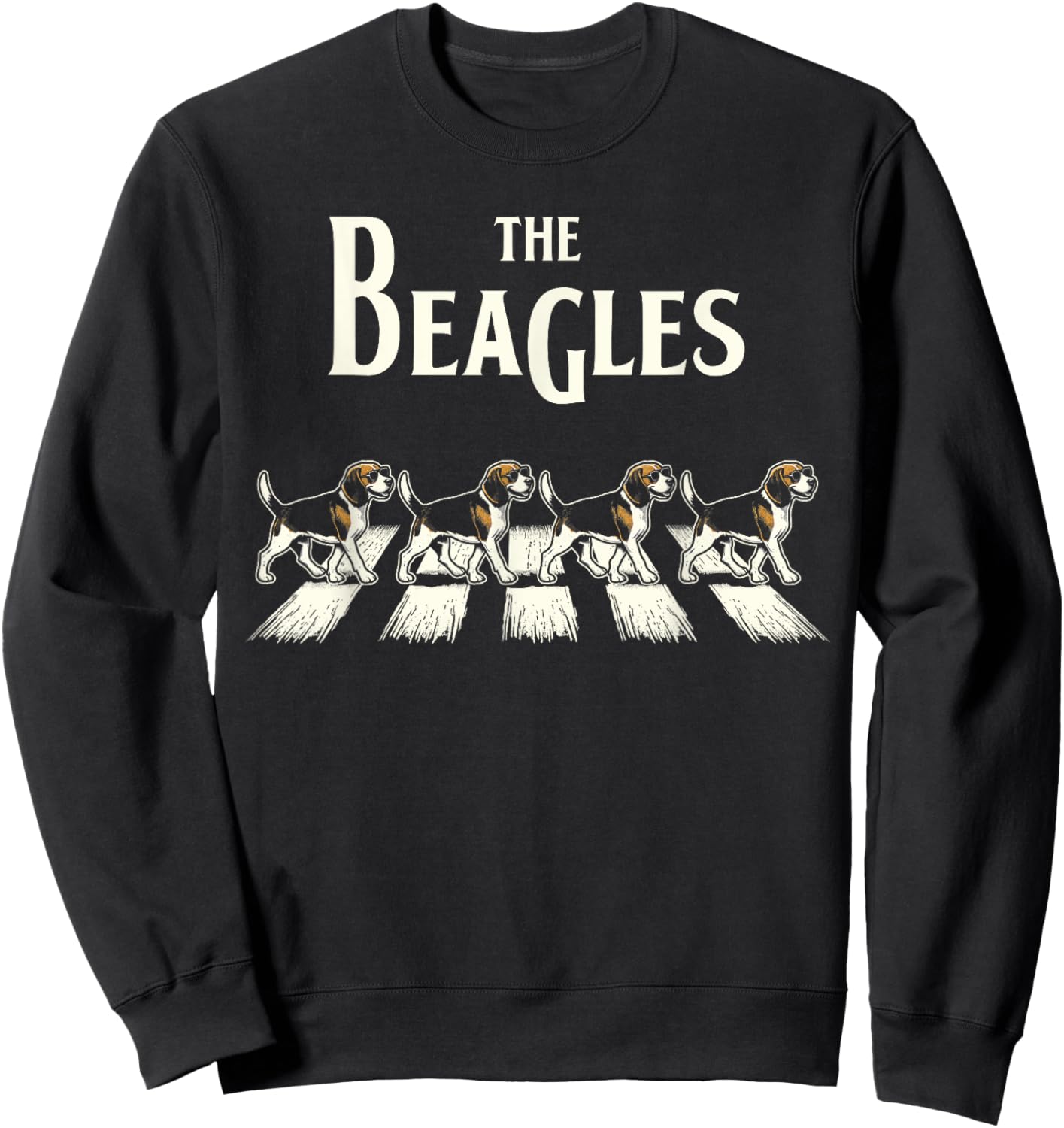 The Beagles Funny Retro Music Men Women Kids Funny Beagles Sweatshirt - Sweatshirt | Black