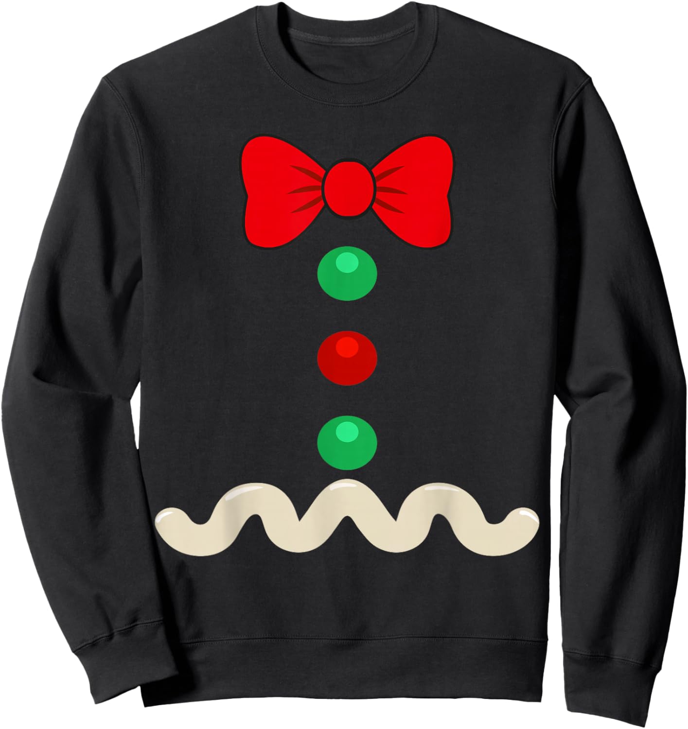 Gingerbread Man Costume Halloween Christmas Sweatshirt - Sweatshirt | Black