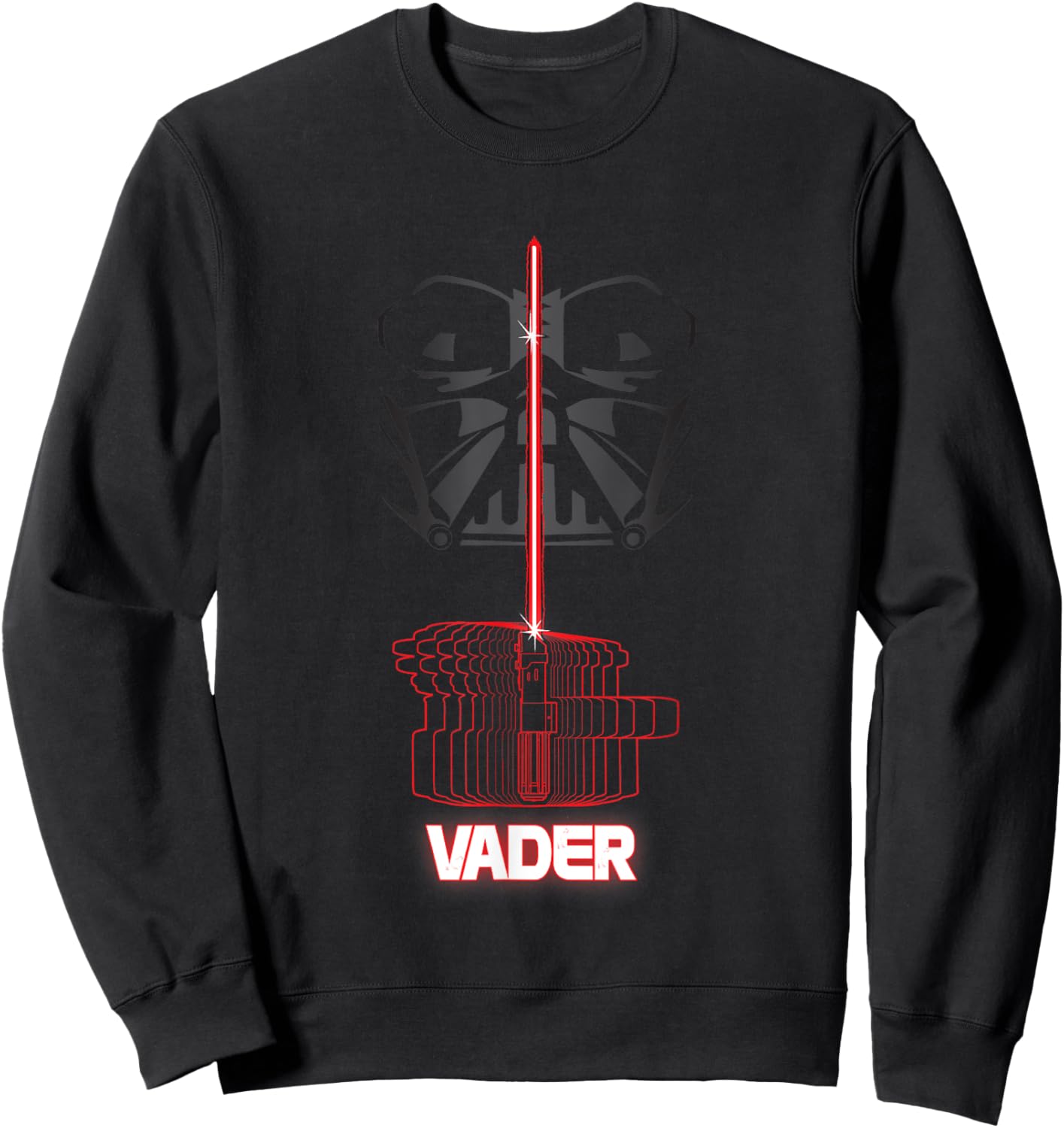 Star Wars Iconic Darth Vader Light Saber Big Chest Portrait Sweatshirt - Sweatshirt | Black