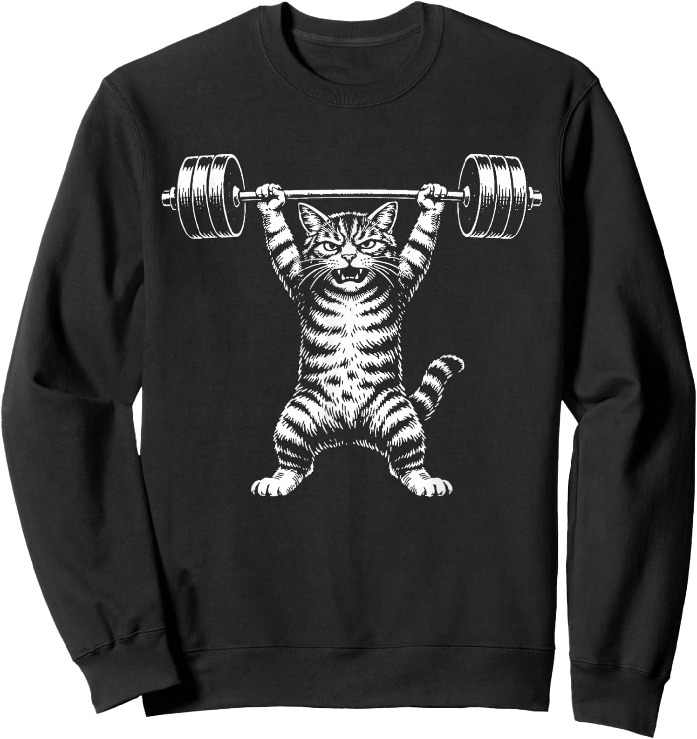 Haltérophilie pour Chat, entraînement, soulevé de Terre et soulevé de Terre Sweatshirt - Sweatshirt | Black