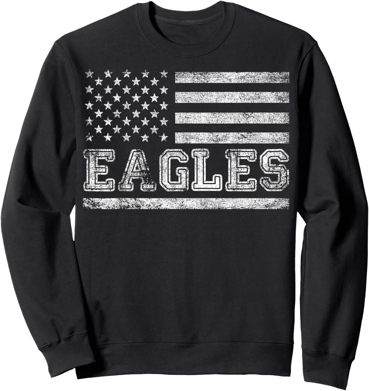 Eagles Sports Name Vintage Retro Gift Men Women Boy Girl Sweatshirt - Sweatshirt | Black
