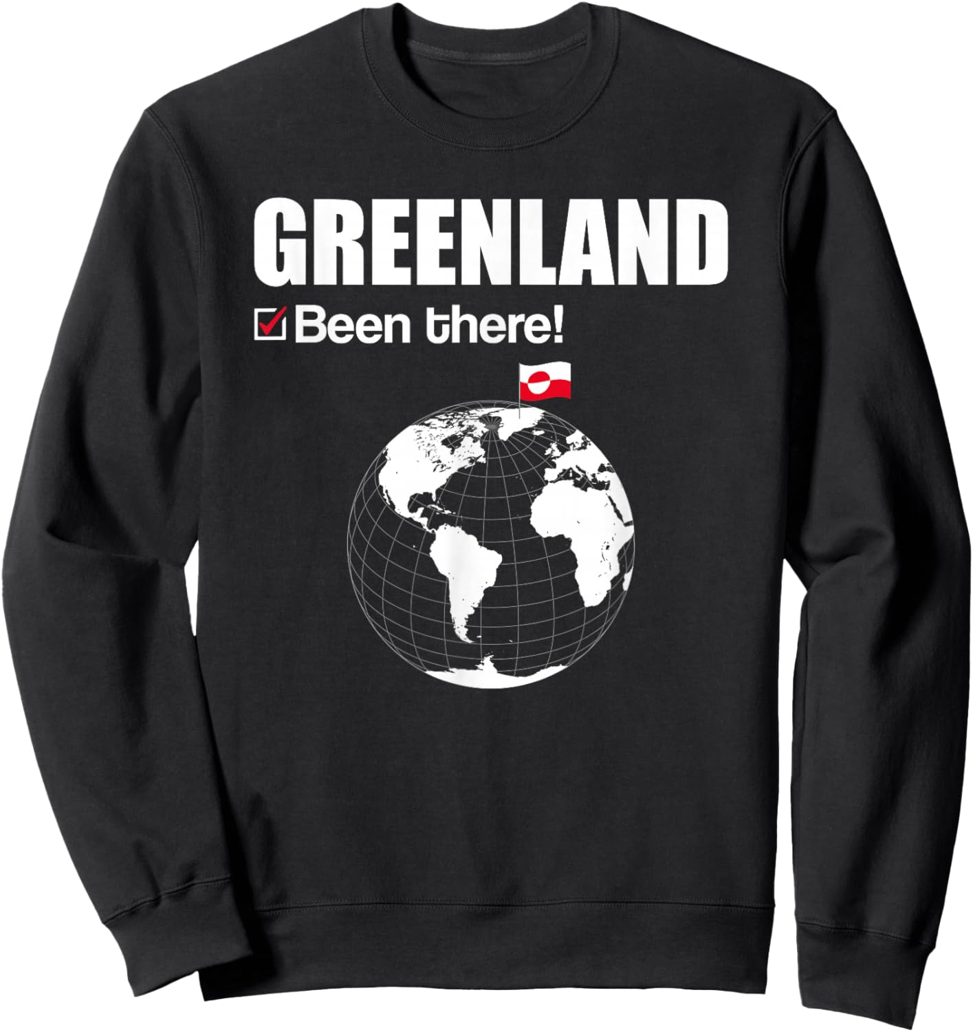 Greenland Been There Icebear Compass Greenland Sweatshirt - Sweatshirt | Black