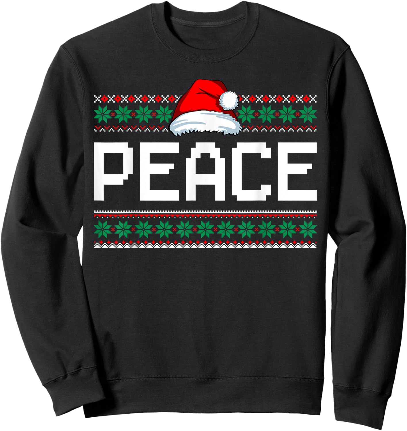 Peace I Come In Peace Couples Ugly Christmas Xmas Sweaters Sweatshirt - Sweatshirt | Black