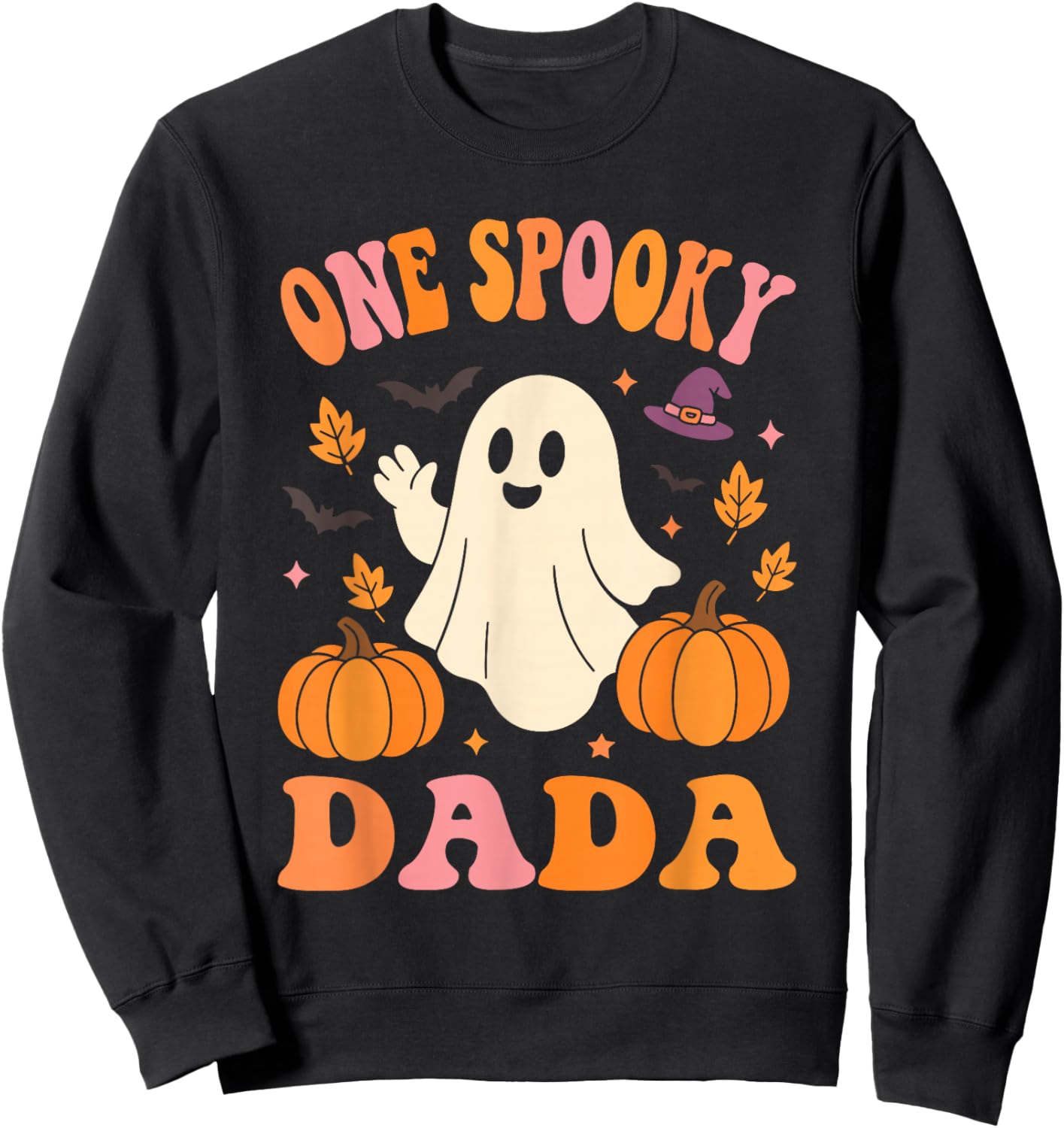 One Spooky Dada Matching Family Halloween Costumes Sweatshirt - Sweatshirt | Black