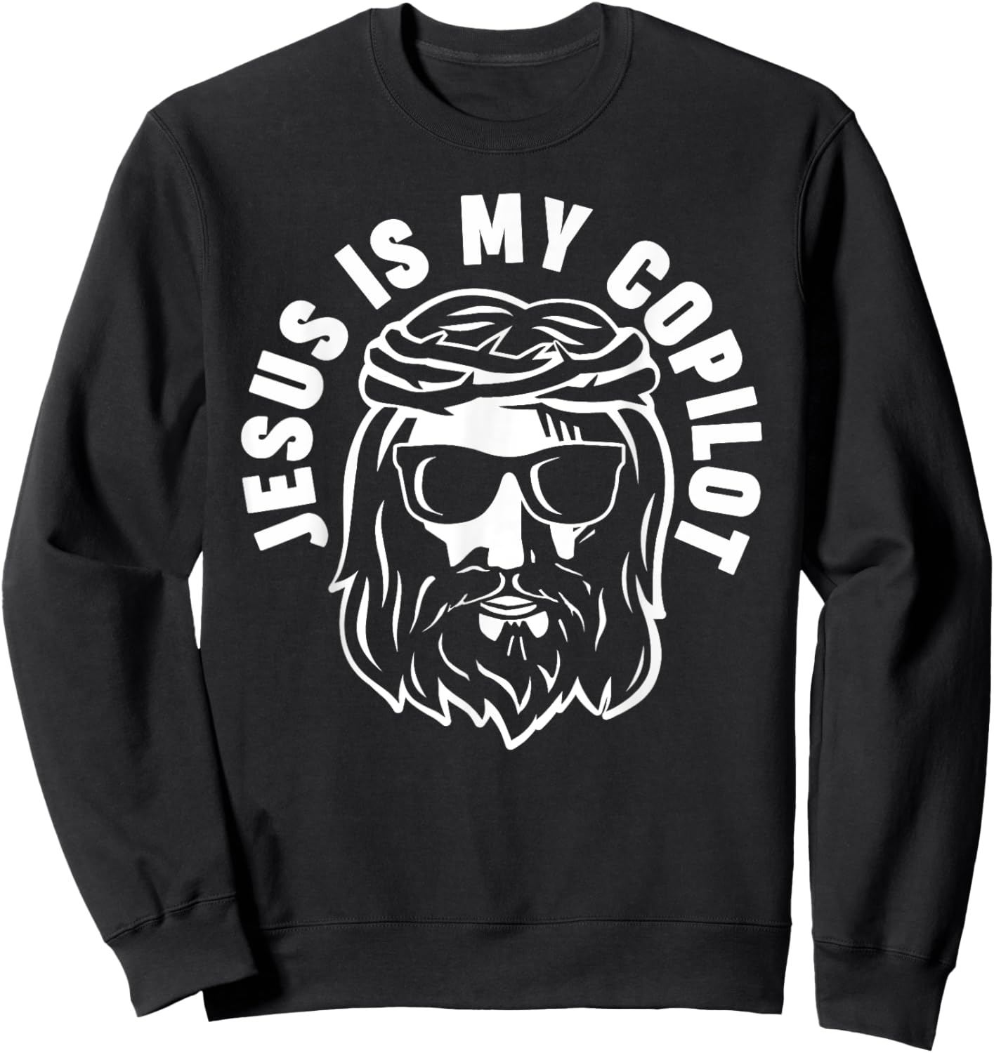 Jesus Is My Copilot Sweatshirt - Sweatshirt | Black