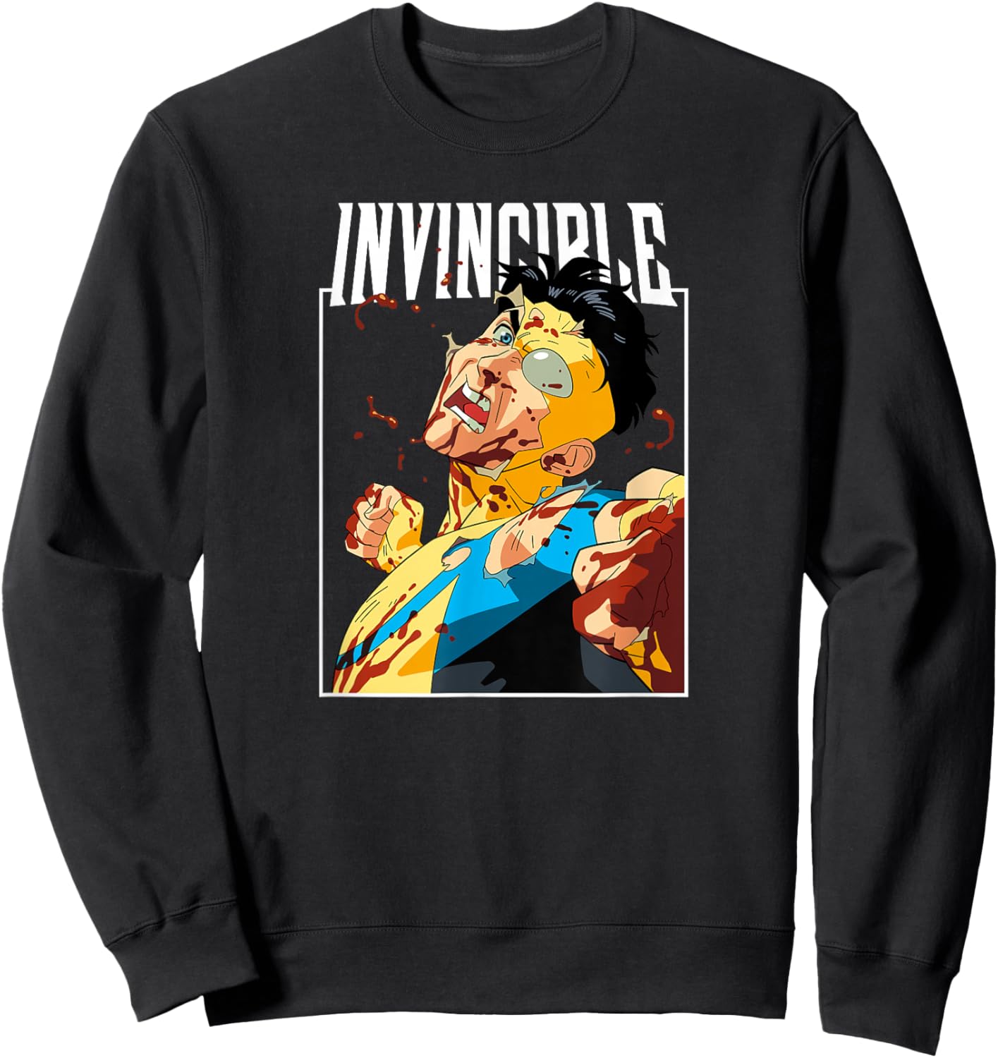 Invincible - Battle Damaged Mark Character Logo Sweatshirt - Sweatshirt | Black
